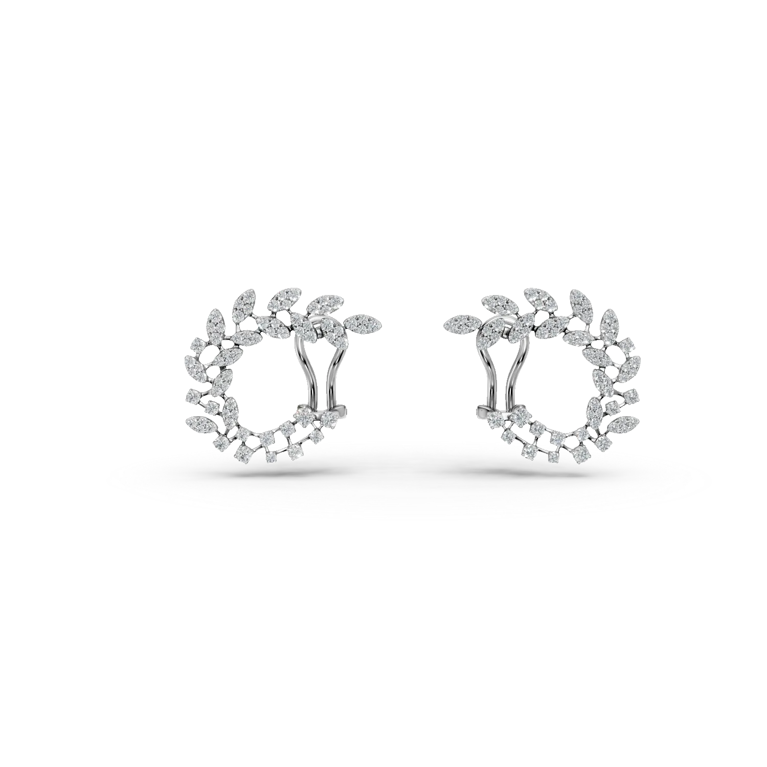 White gold geometric earrings with 1.5ct diamonds-193767