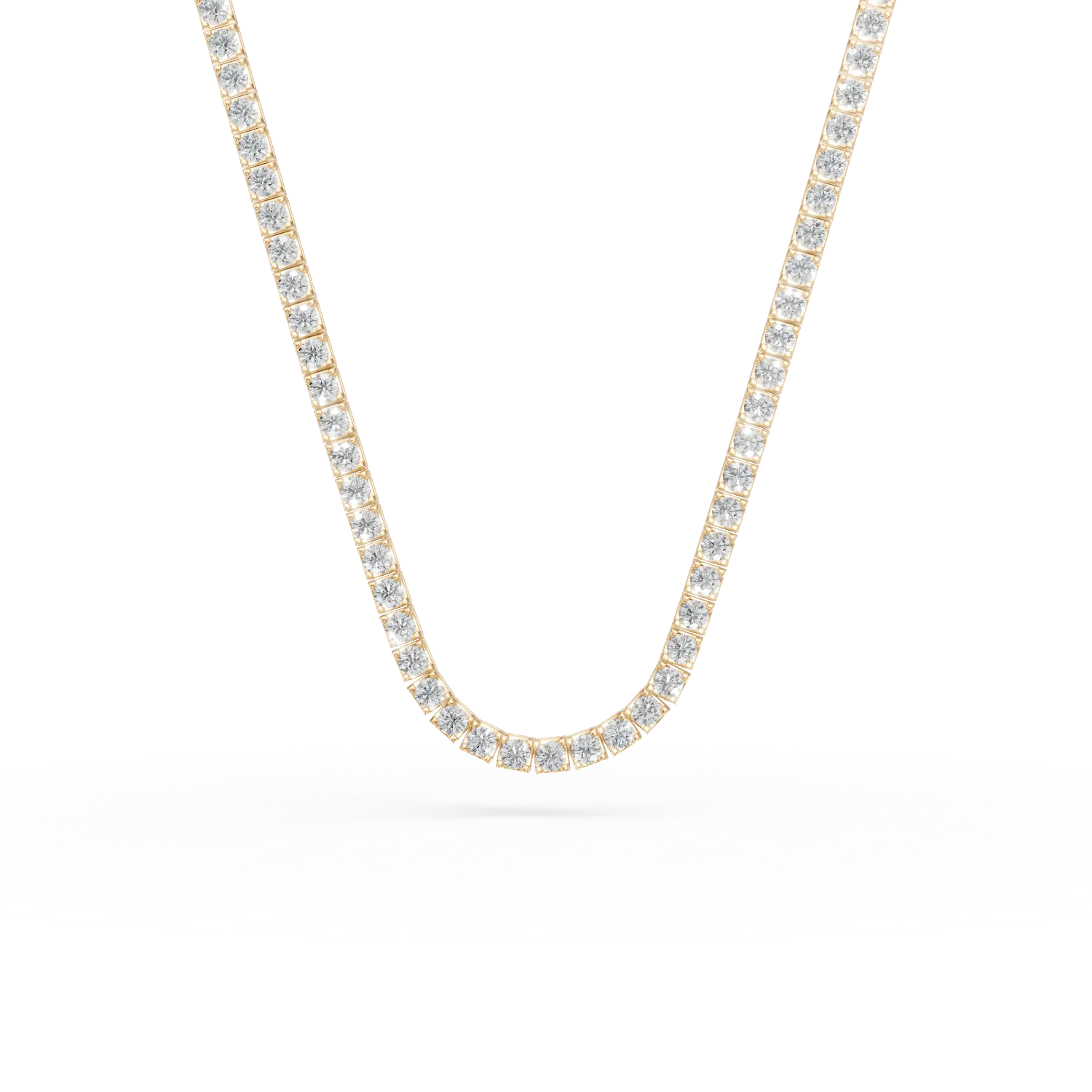 Teilor Colier tennis din aur alb cu diamante de 0.1ct