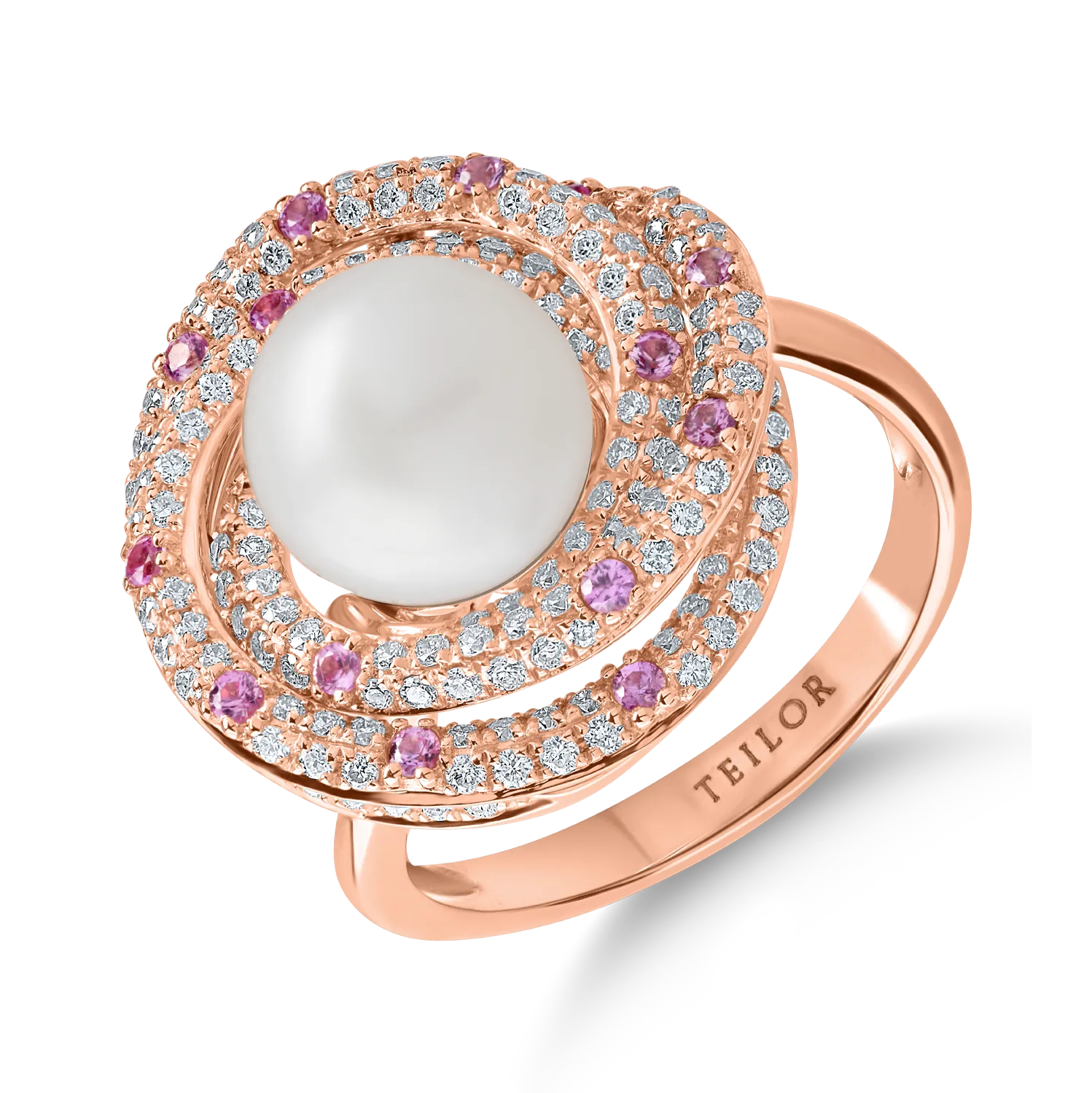 Rose gold ring with 5.1ct precious and semi-precious stones-194025