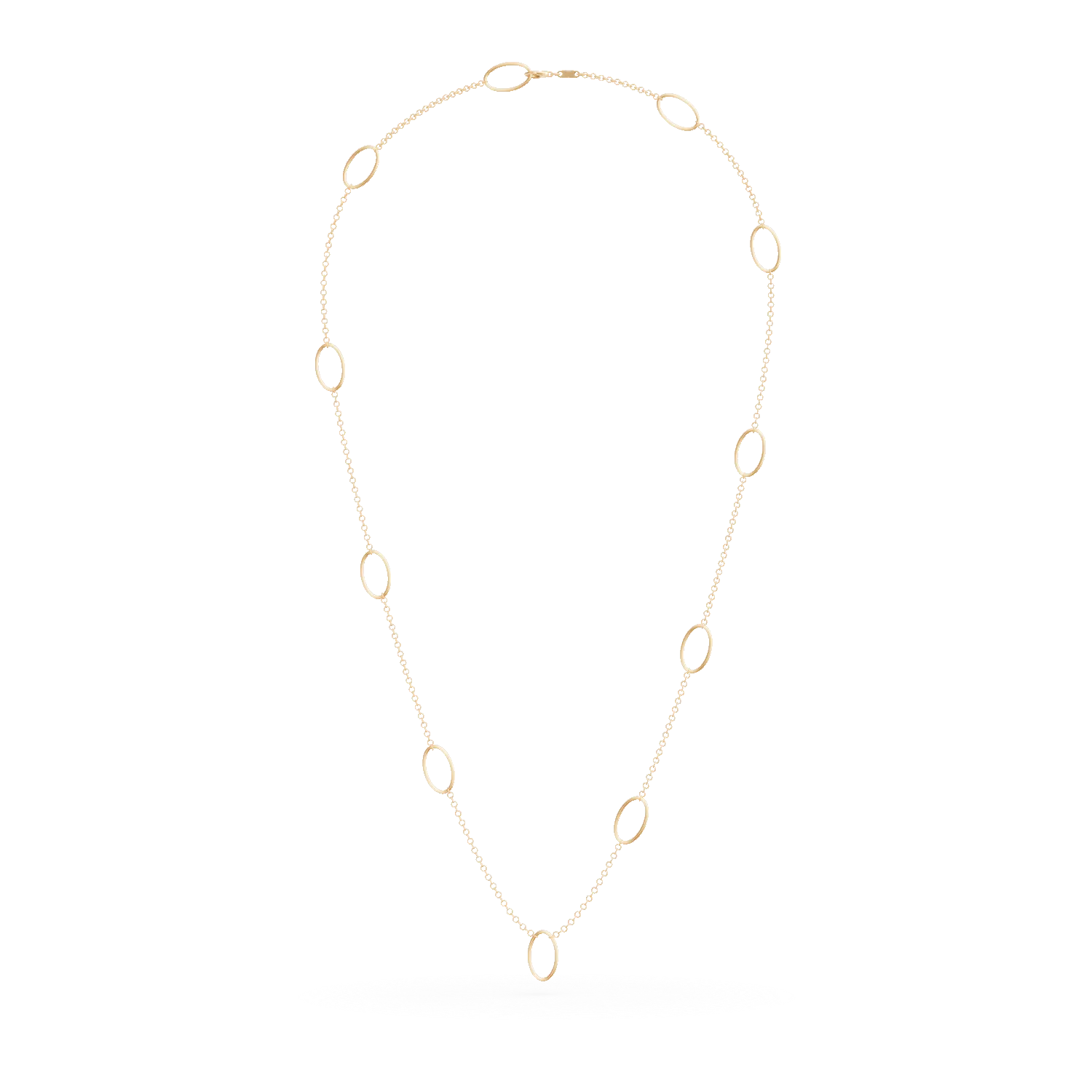 Lant cu pandantive geometrice din aur galben