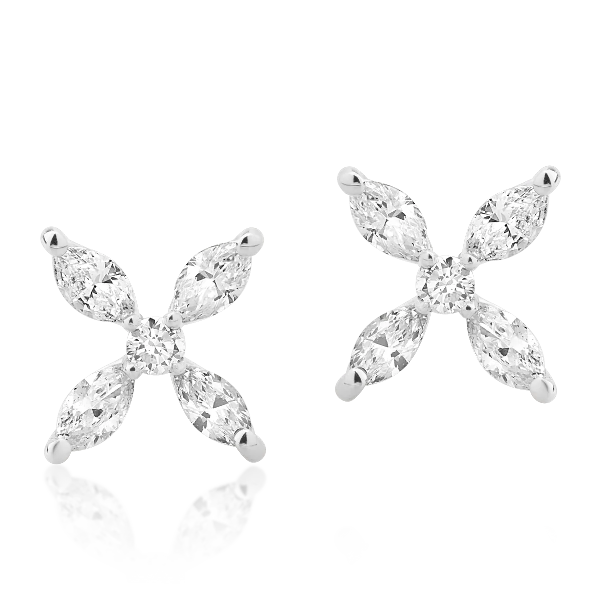 White gold screw back earrings with 0.3ct diamonds-194392