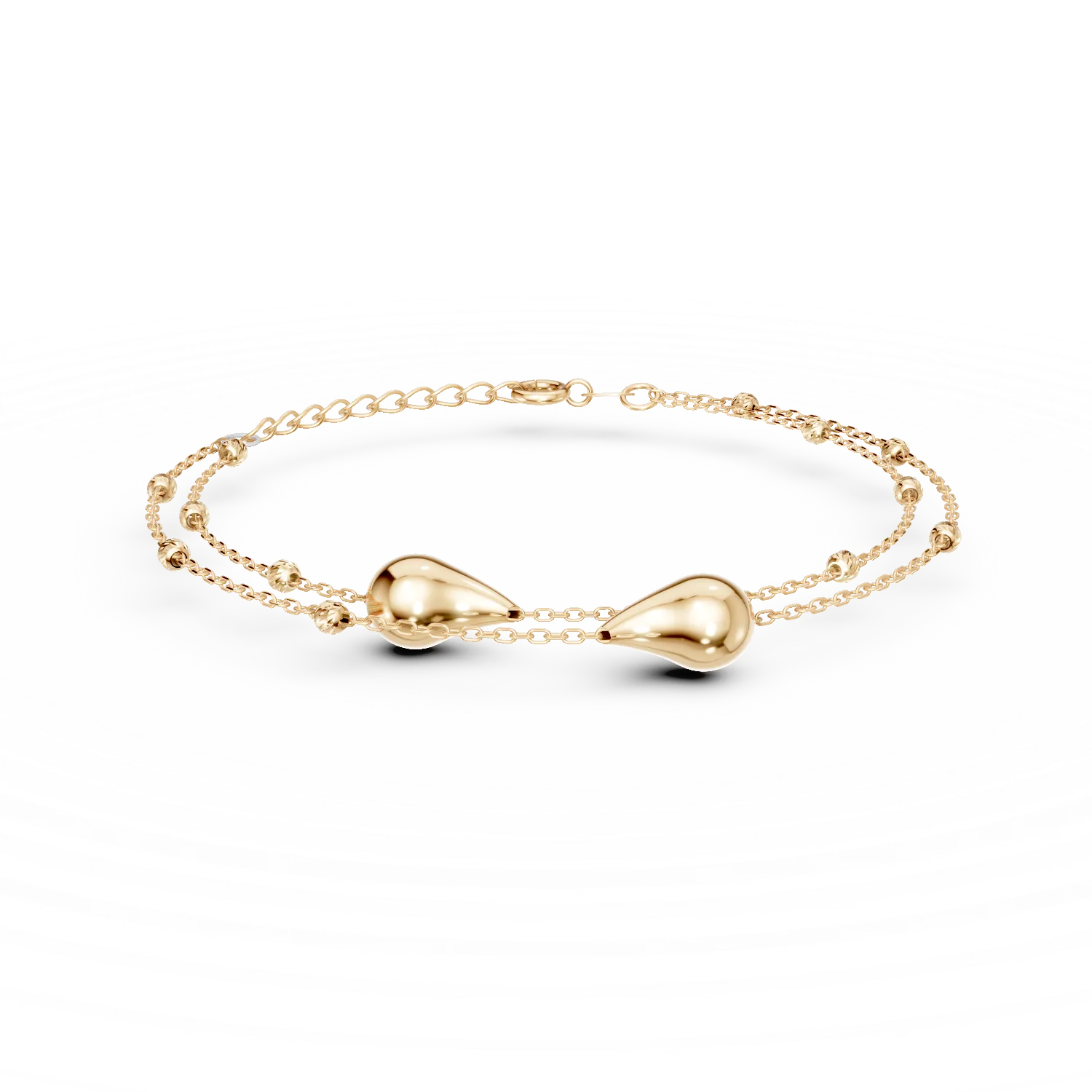 Гривна от жълто злато с висулки