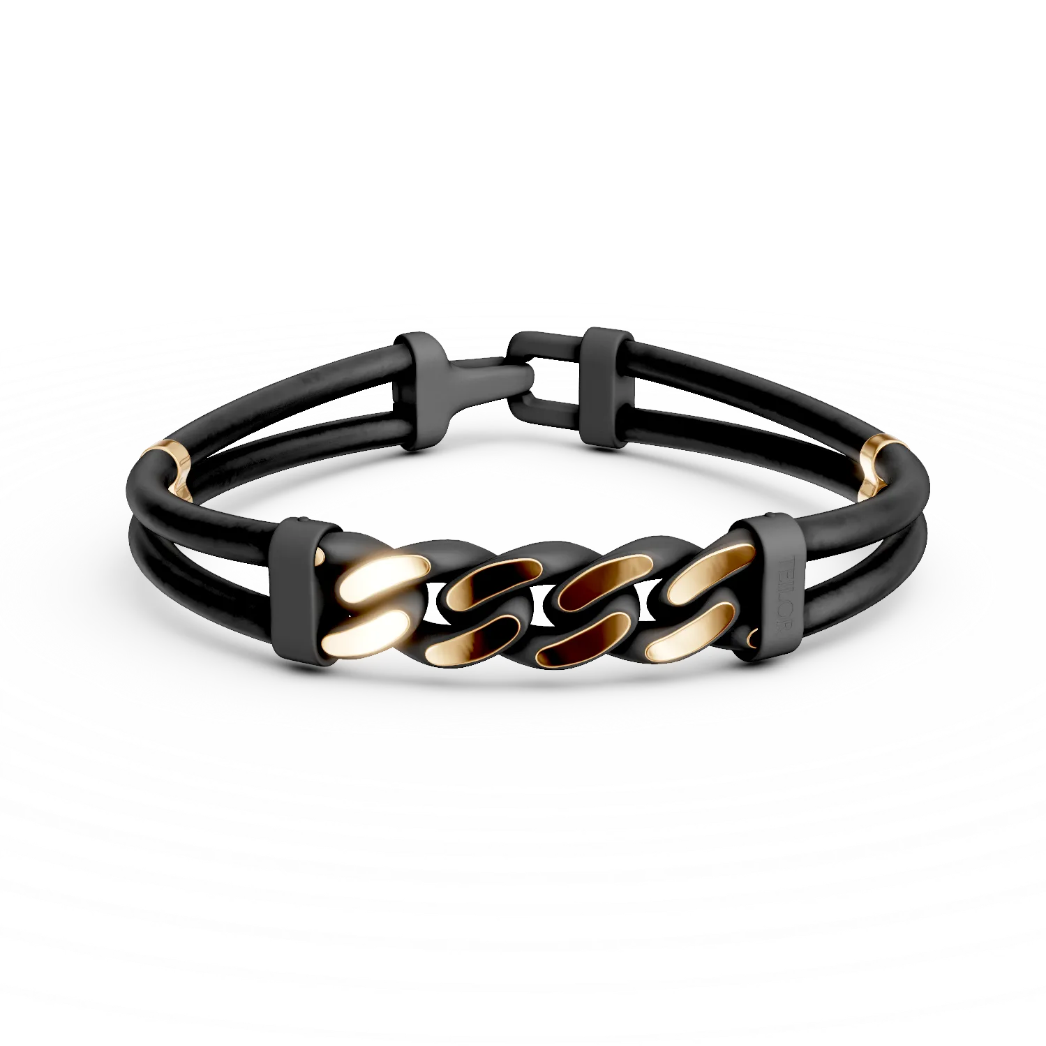 Yellow gold and titanium bracelet-195858