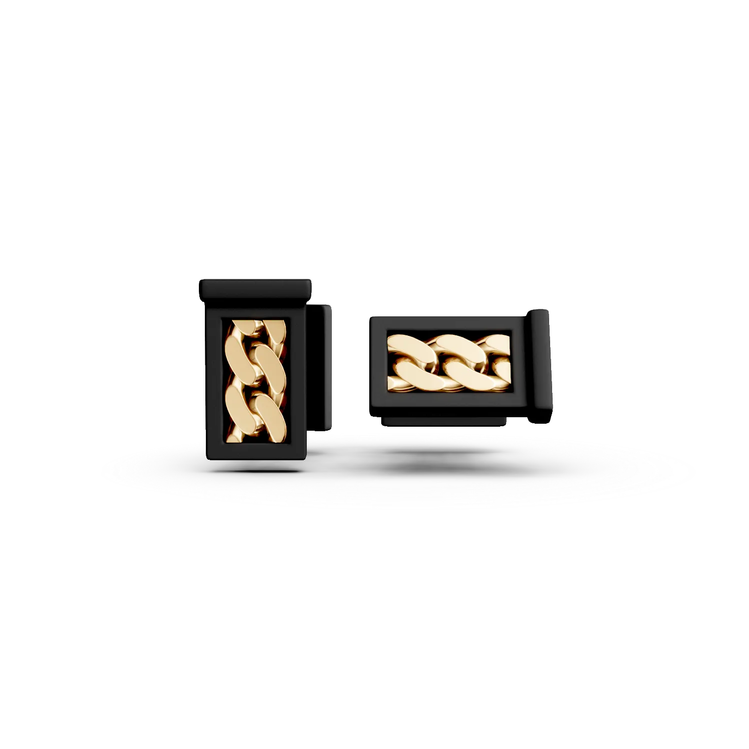 Titanium and yellow gold cufflinks-194689