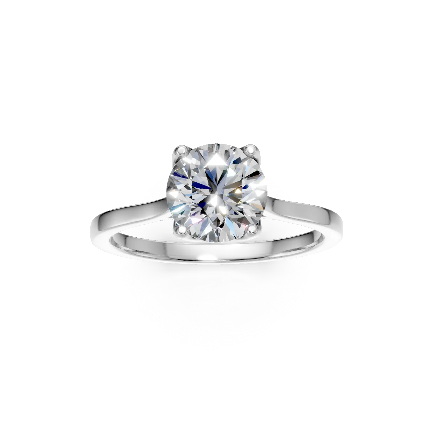 Pierścionek zaręczynowy z białego złota Lotus z 1.59ct diamentem wyhodowanym w laboratorium