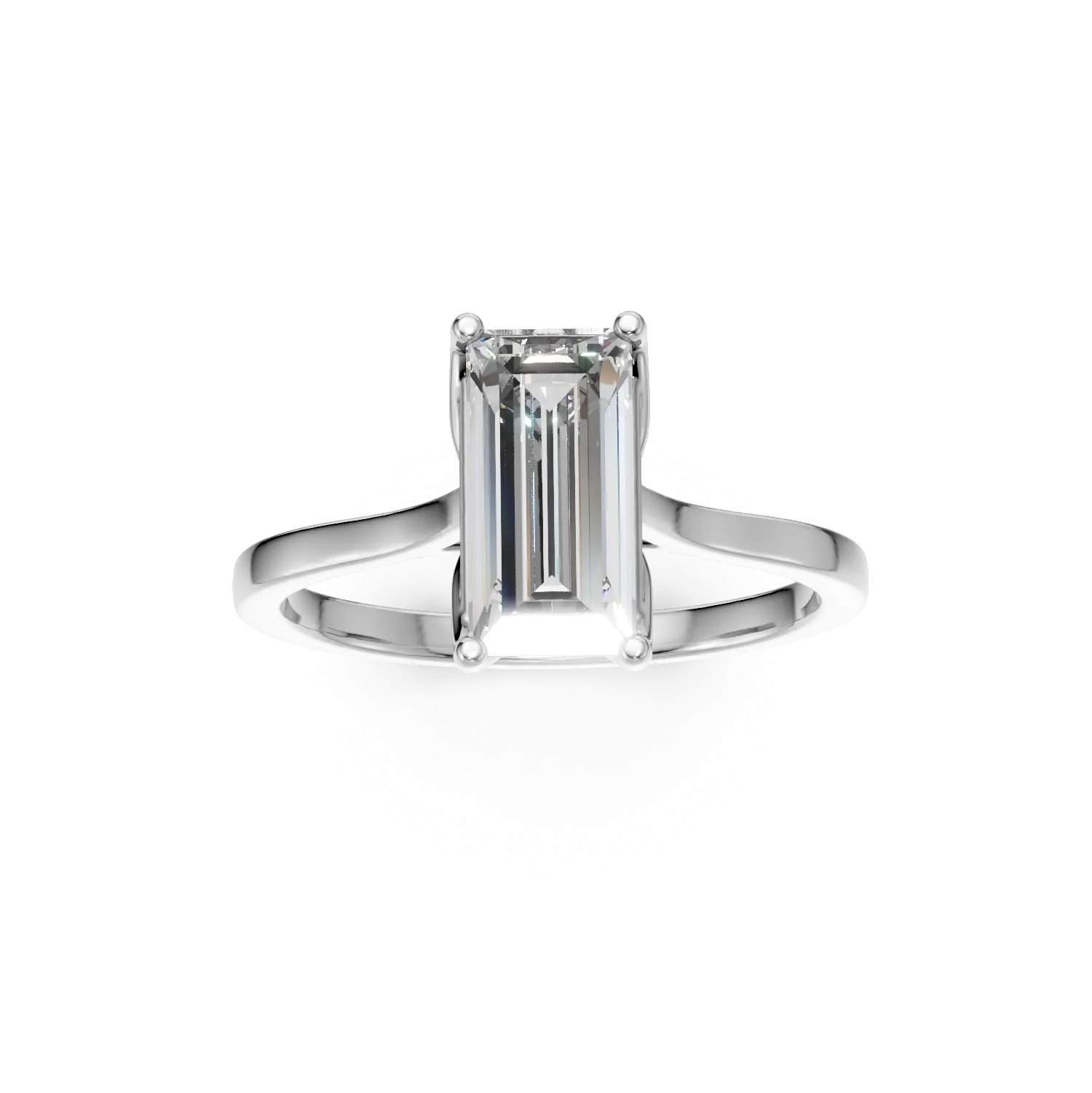 Pierścionek zaręczynowy z białego złota Lotus z 1.52ct diamentem wyhodowanym w laboratorium