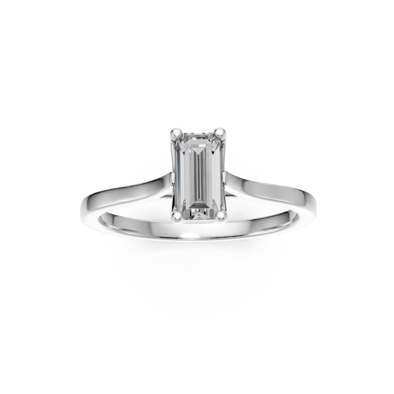 White gold Lotus engagement ring with 0.5ct solitaire lab grown diamond