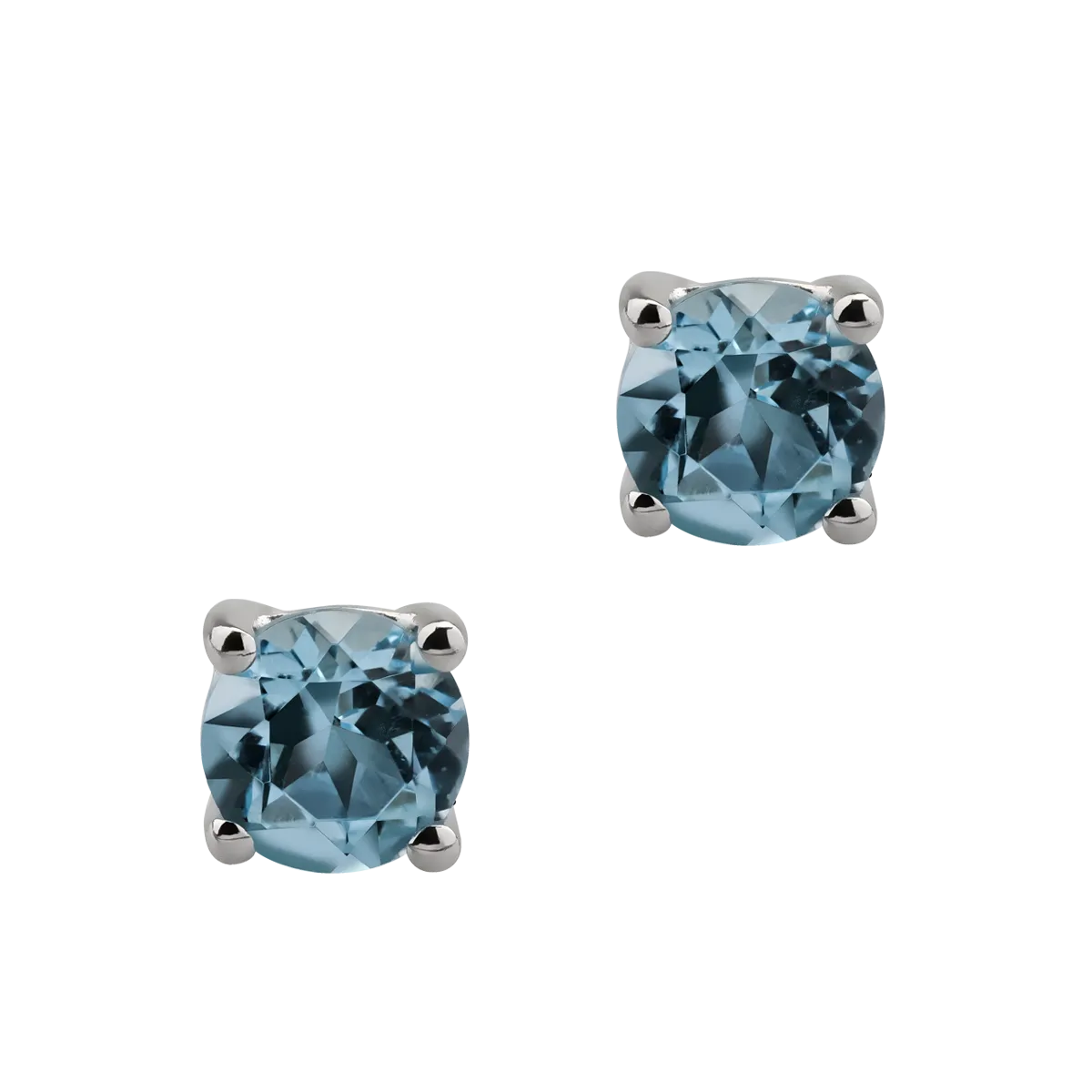 White gold earrings with 2ct blue topazes-195483