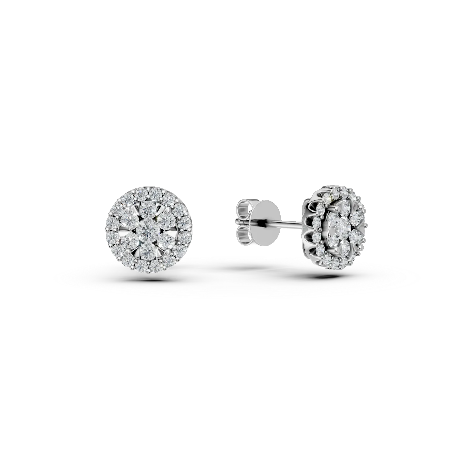 Kolczyki z białego złota z diamentami 1ct