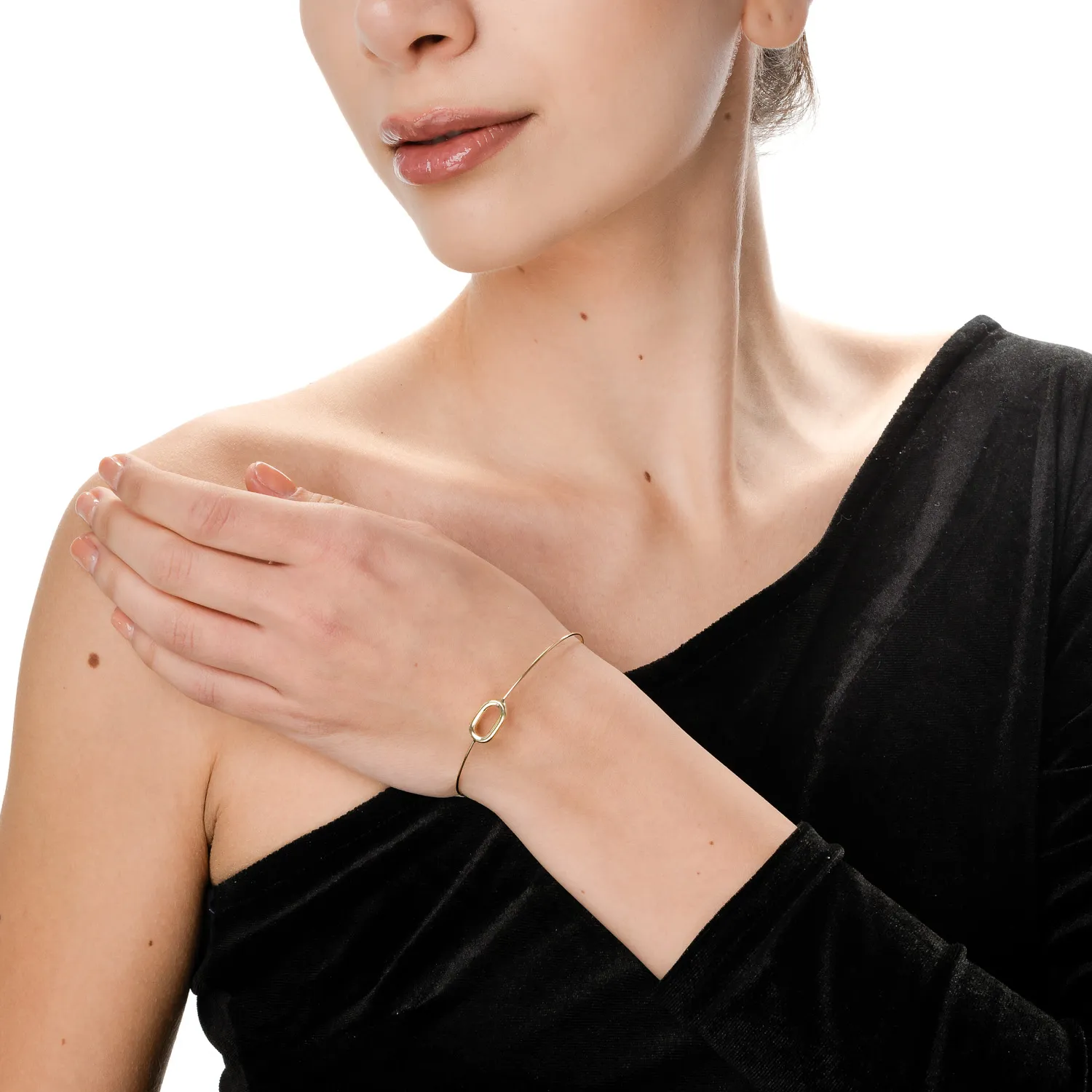 Yellow gold fixed bracelet