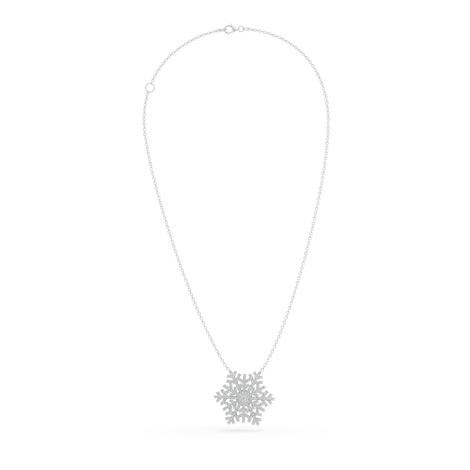 Feher arany hoviharpenderes nyaklanc 1.08ct gyemanttal