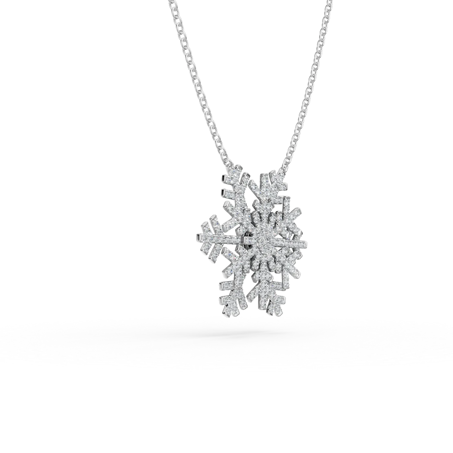 Feher arany hoviharpenderes nyaklanc 1.08ct gyemanttal