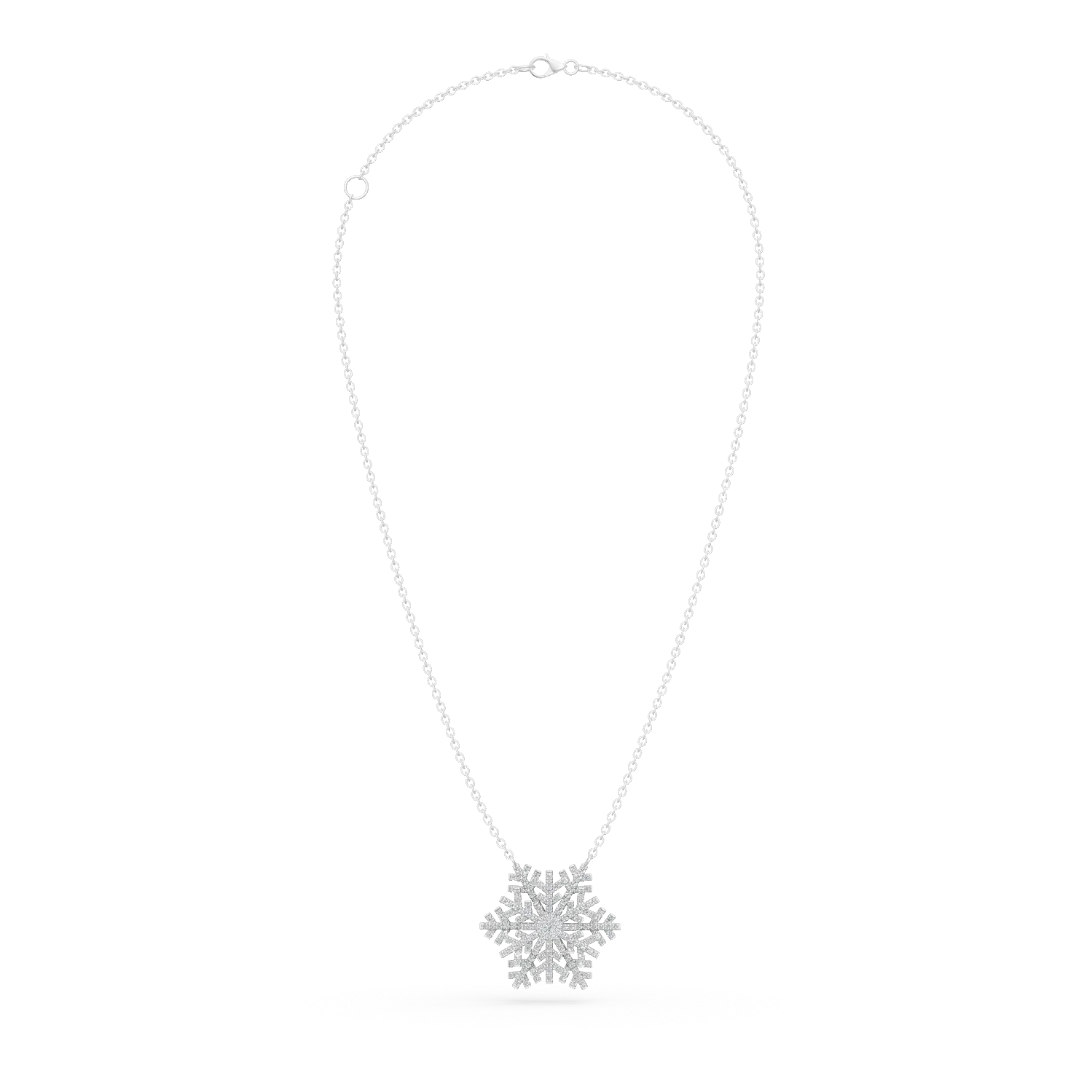 Feher arany hoviharpenderes nyaklanc 0.5ct gyemanttal