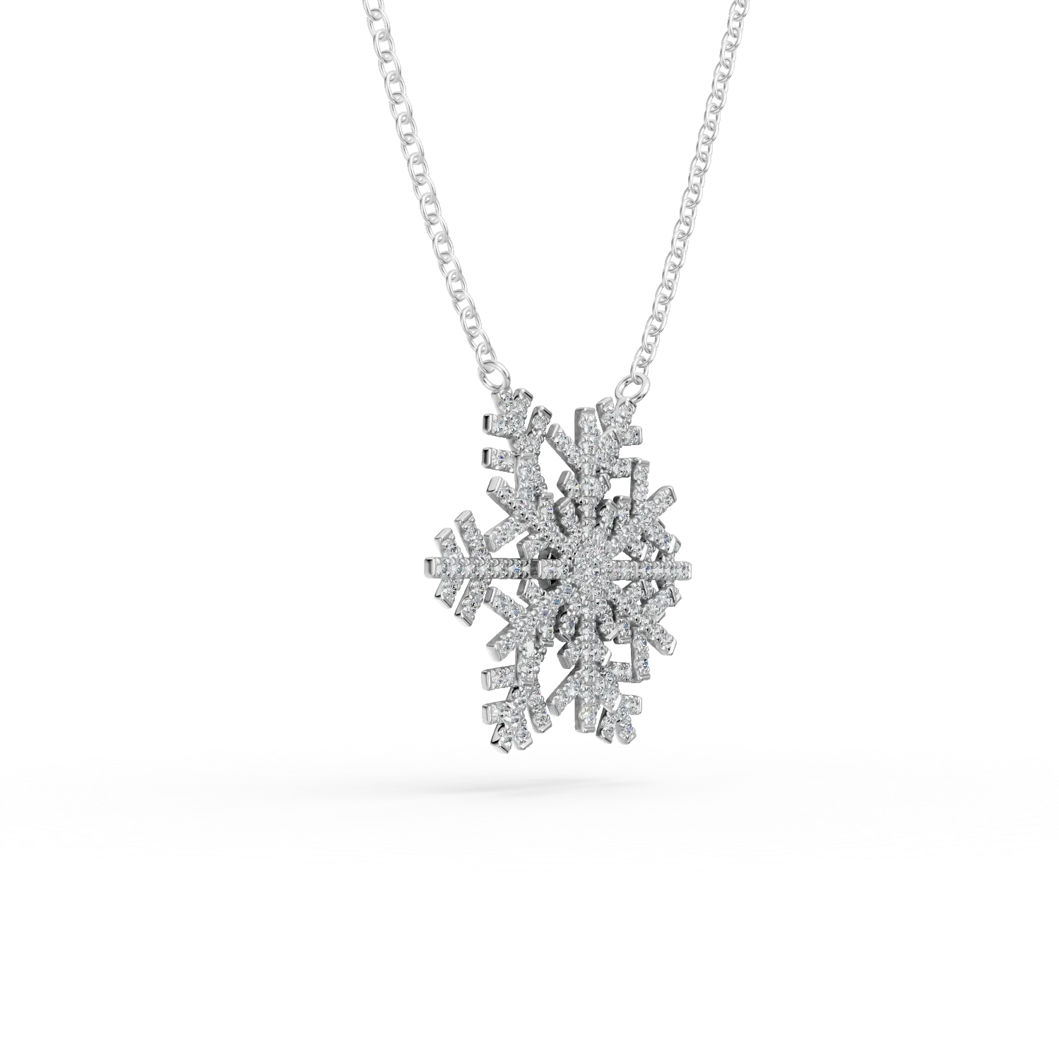 Feher arany hoviharpenderes nyaklanc 0.5ct gyemanttal