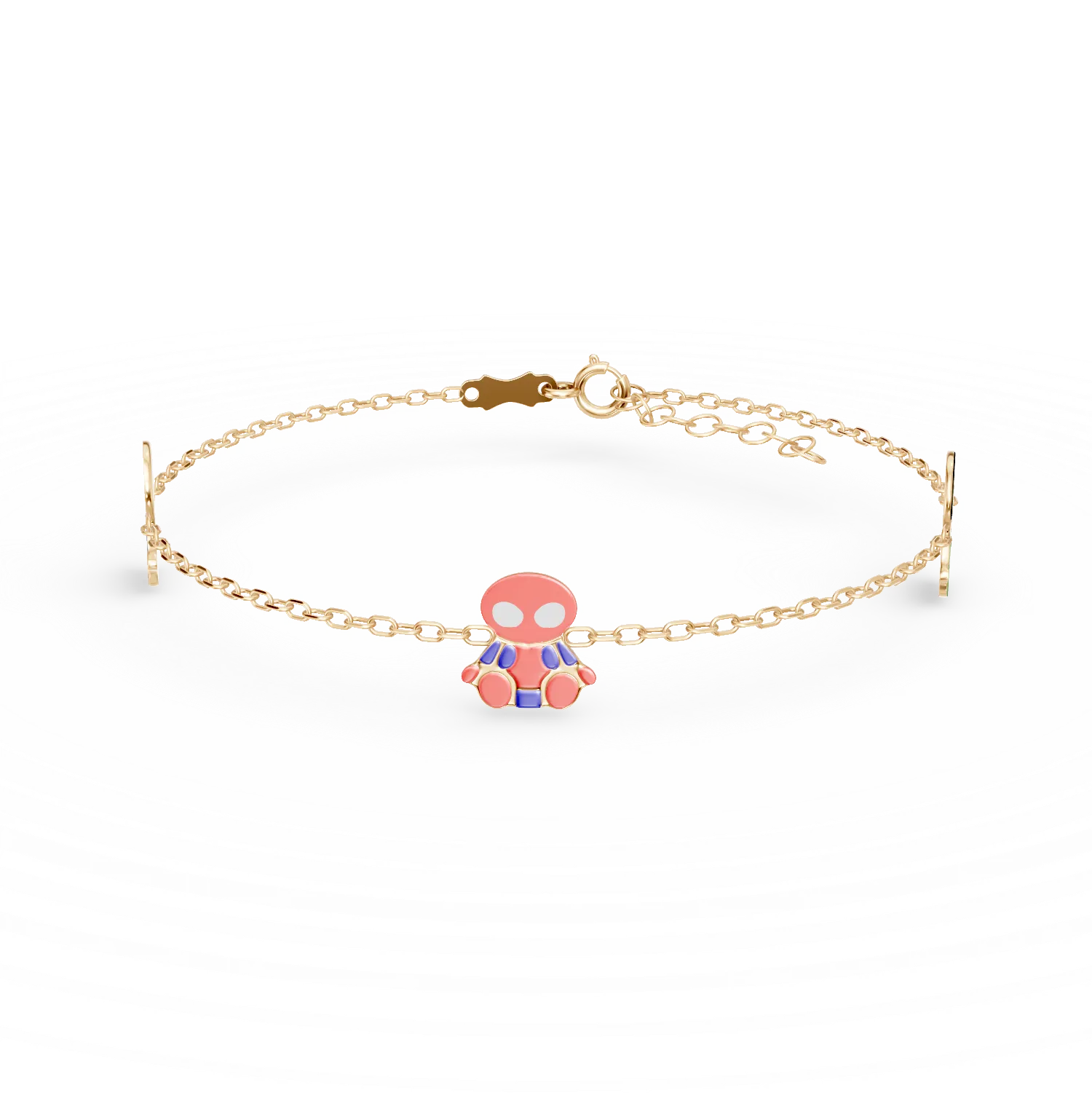 Bratara din aur galben cu pandantive supereroi pentru copii