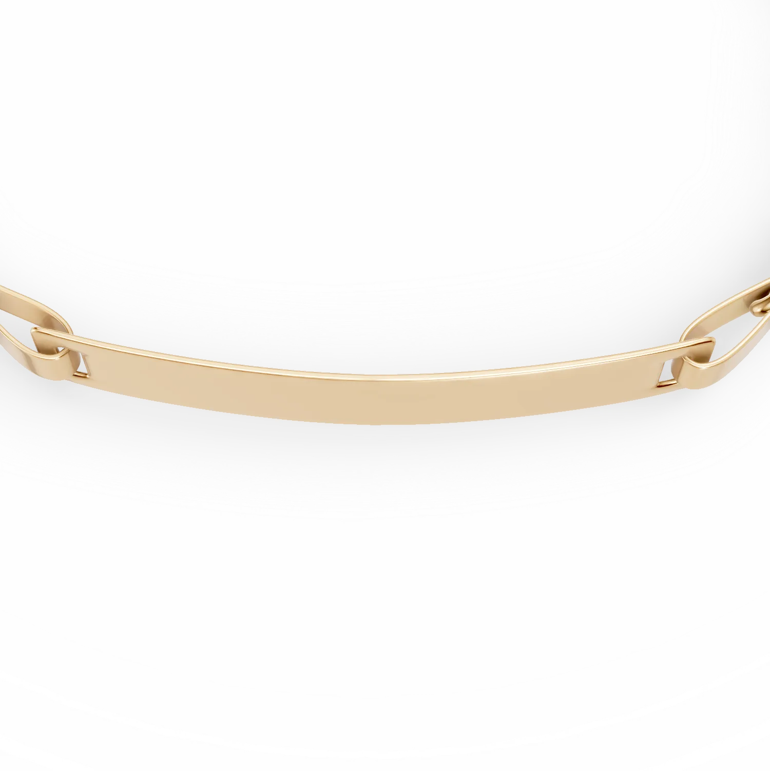 Bratara din aur galben cu placuta de gravare pentru copii