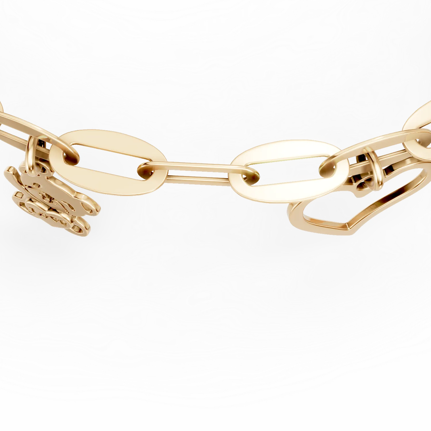 Bratara din aur galben cu pandantive si zirconii negre pentru copii