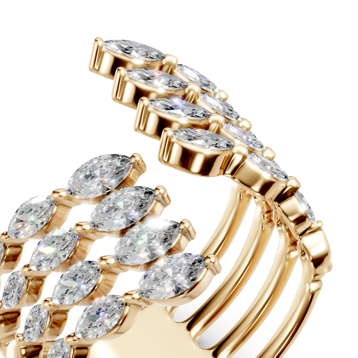 Yellow gold ring with 2.5ct diamonds