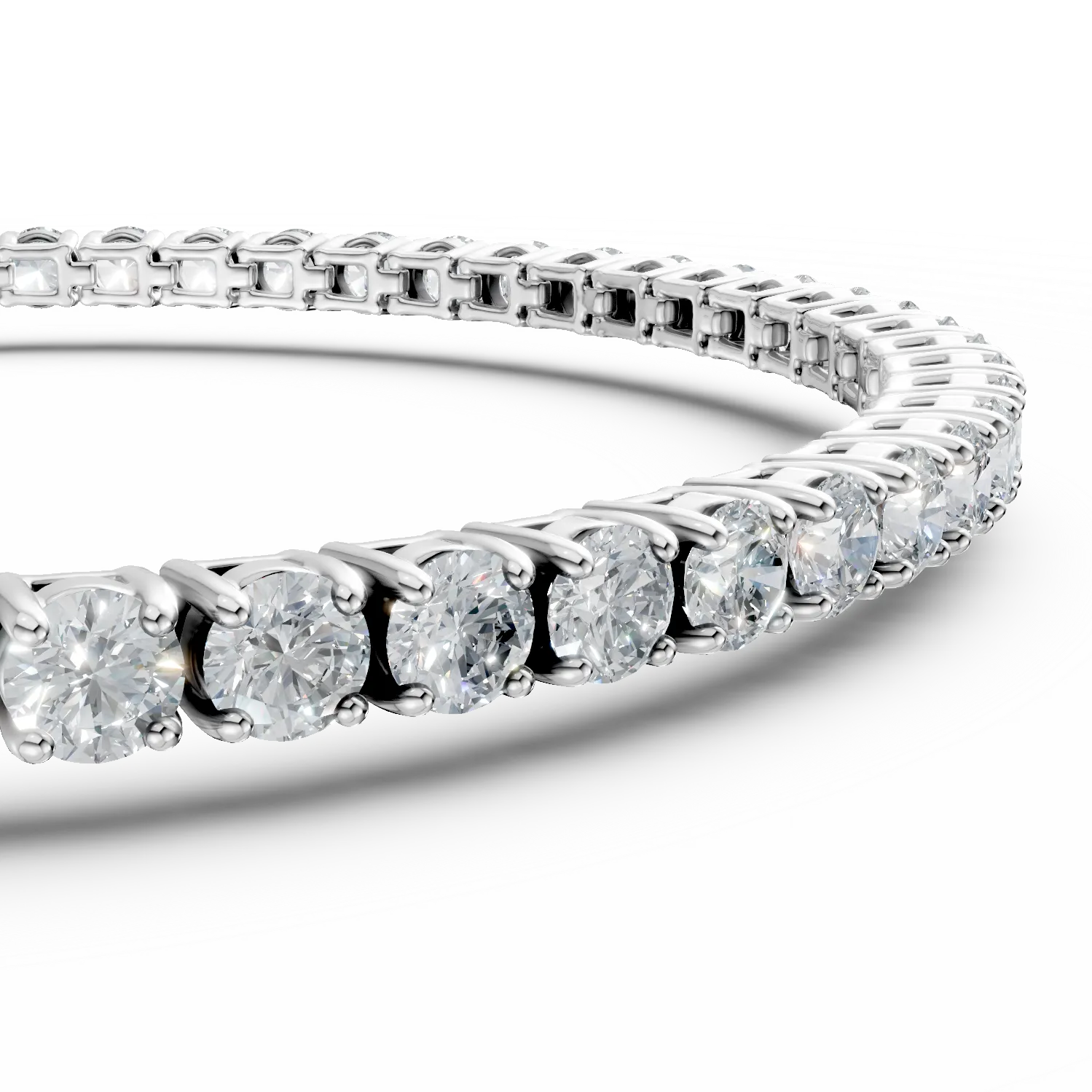Bransoletka tenisowa z białego złota z 1.5ct diamentami