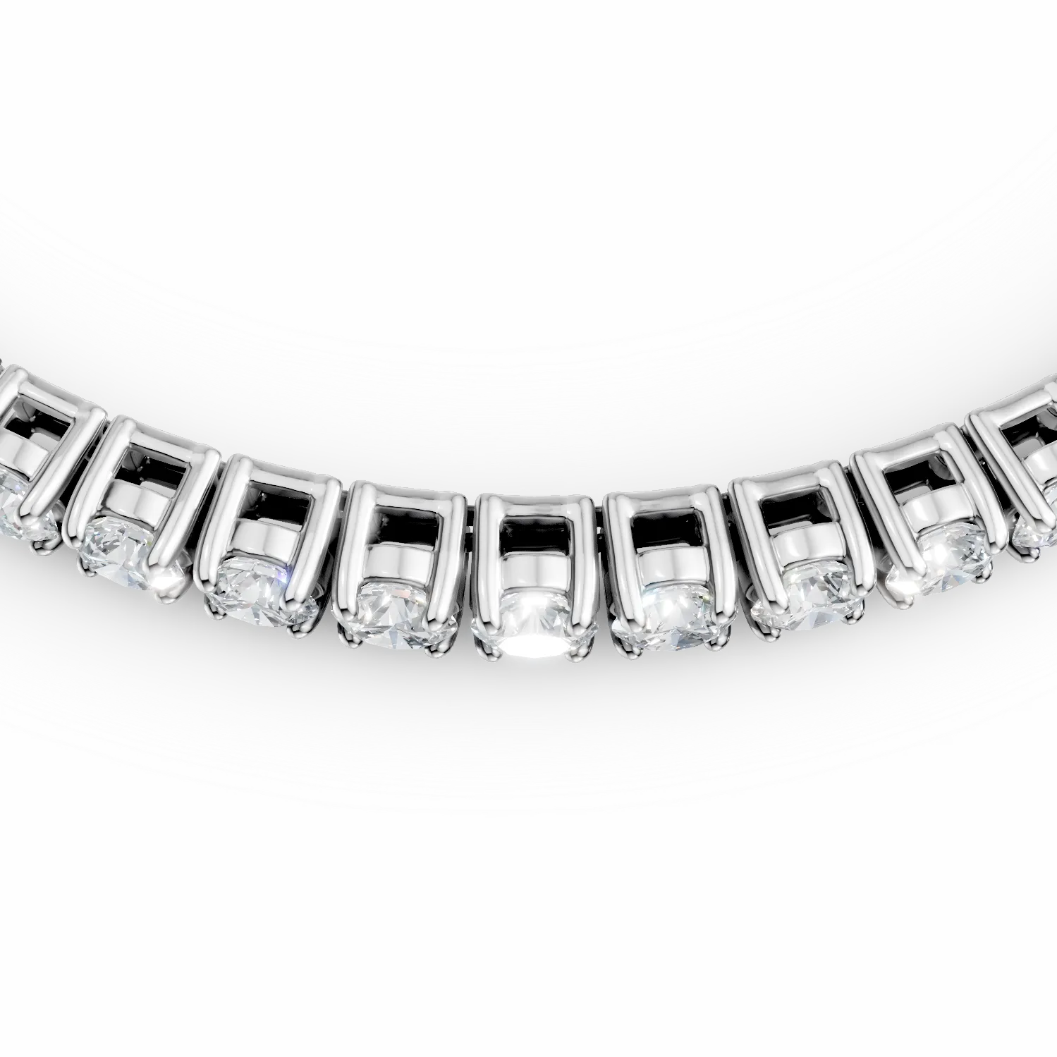 Bransoletka tenisowa z białego złota z 1.5ct diamentami