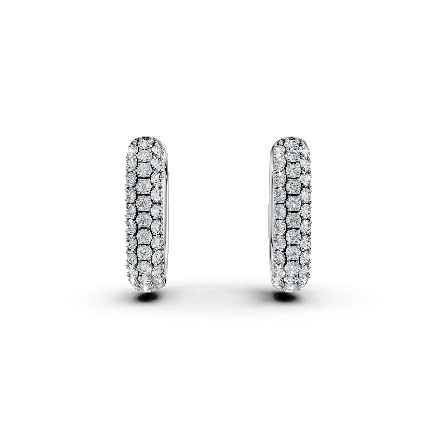 Geometryczne kolczyki z białego złota z diamentami o masie 0.5ct-196428