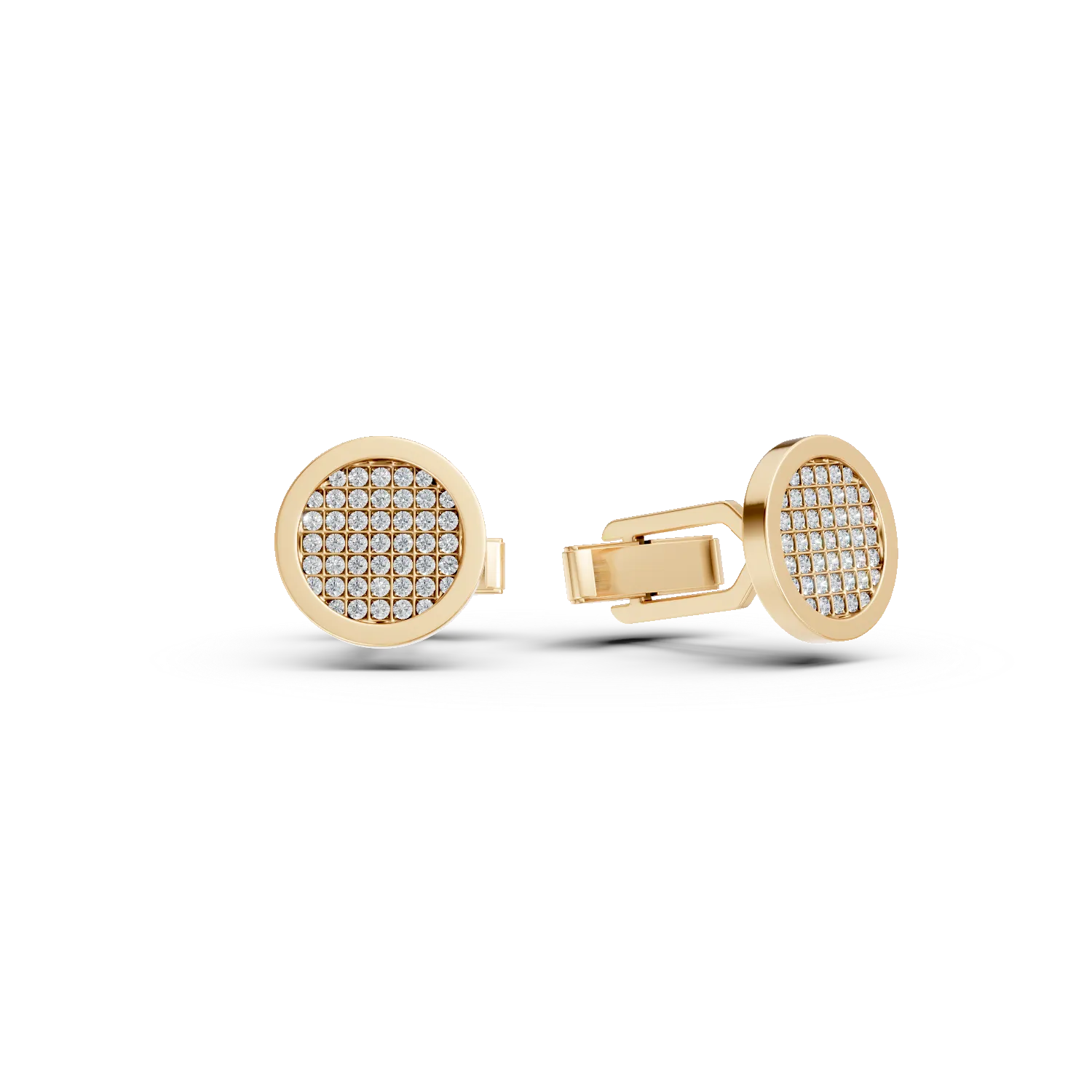 Yellow gold cufflinks