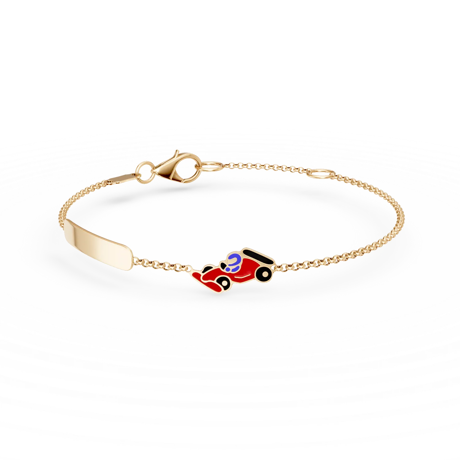 Dziecieca bransoletka z zoltego zlota z zawieszka serce-196748