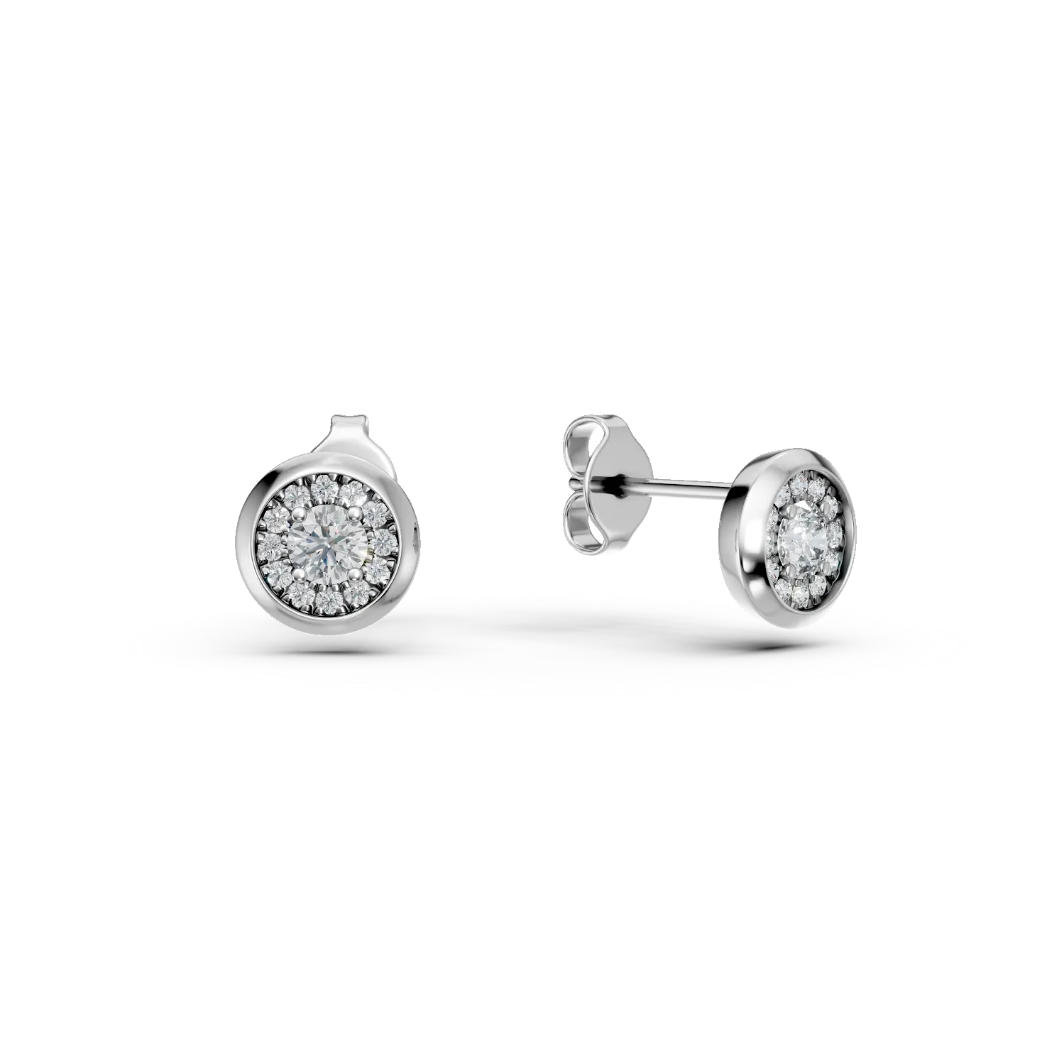 Fehérarany fülbevaló 0.3ct gyémántokkal