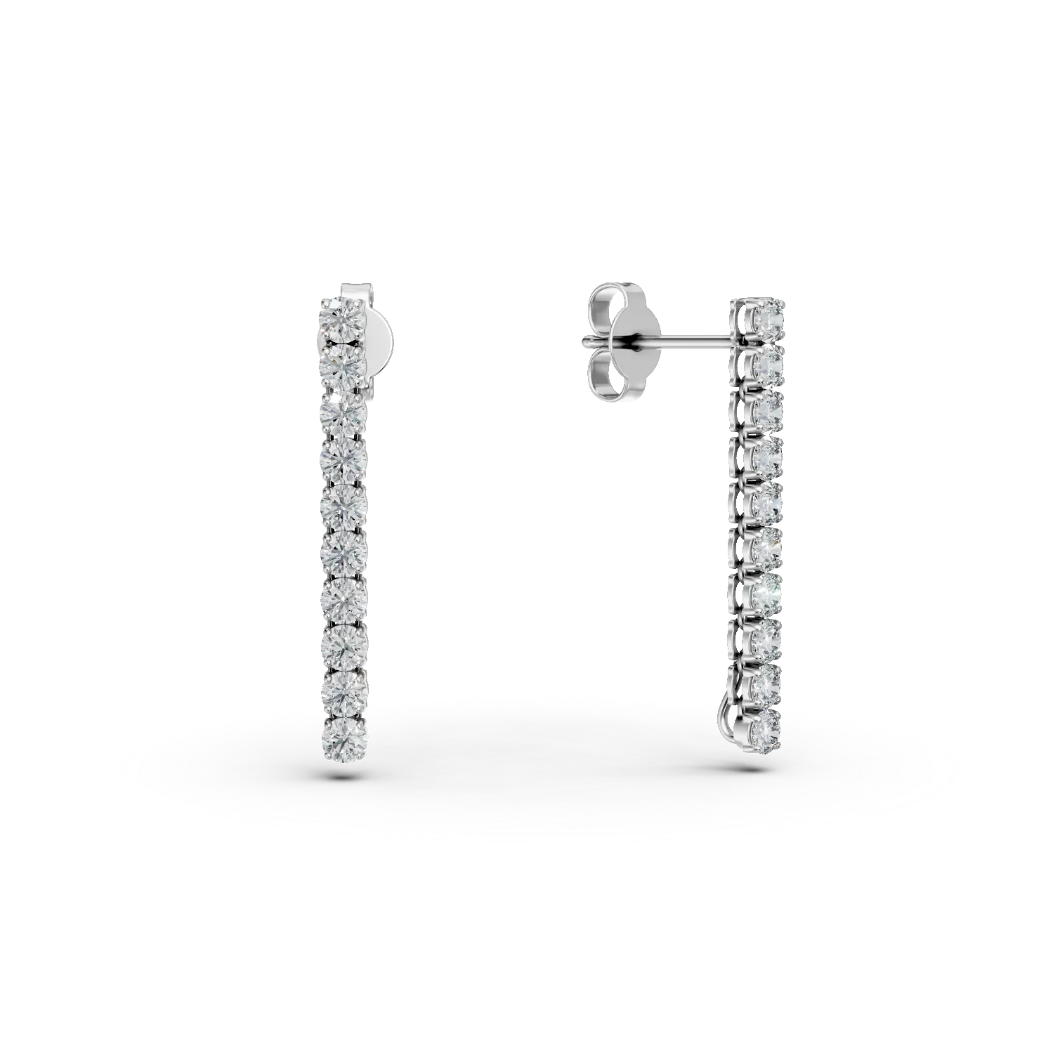 Cercei din aur alb cu diamante de 1.2ct
