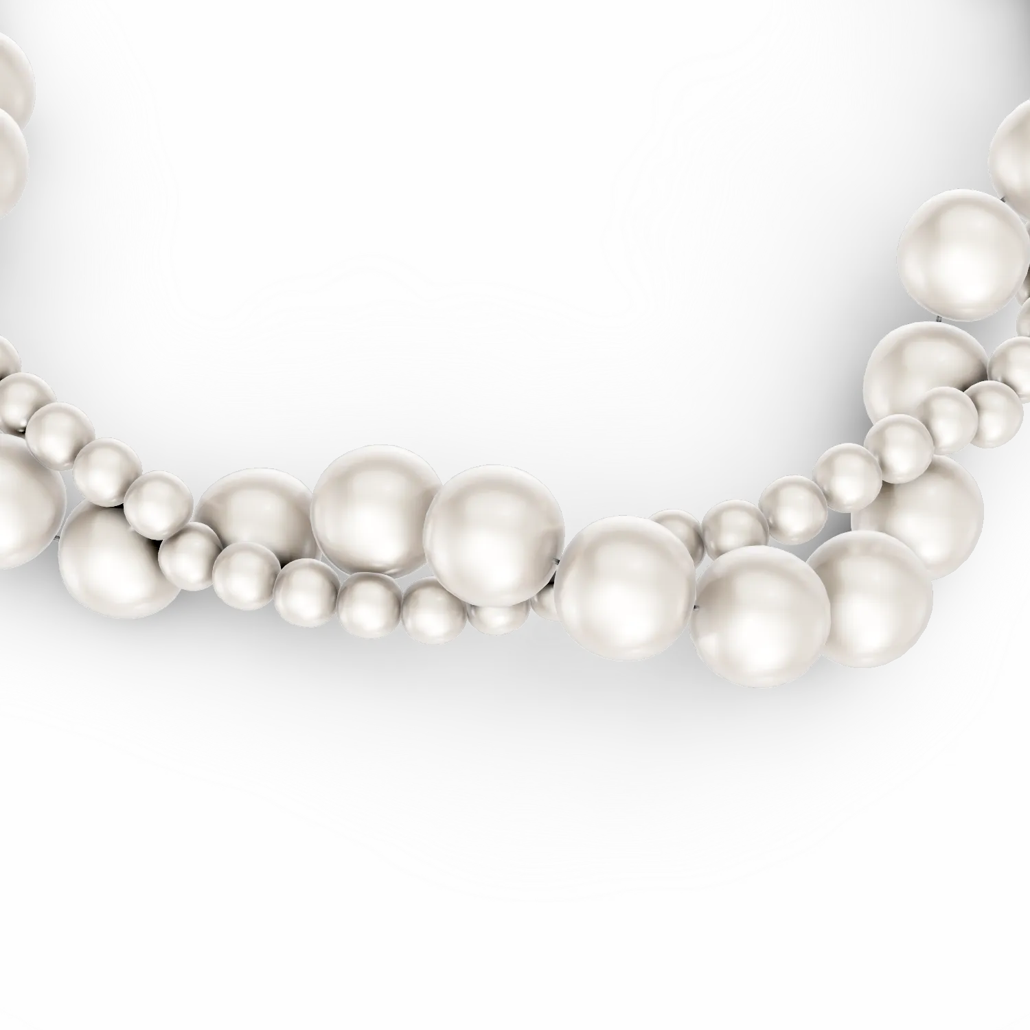 Плетена гривна от бяло злато с перли от прясна вода