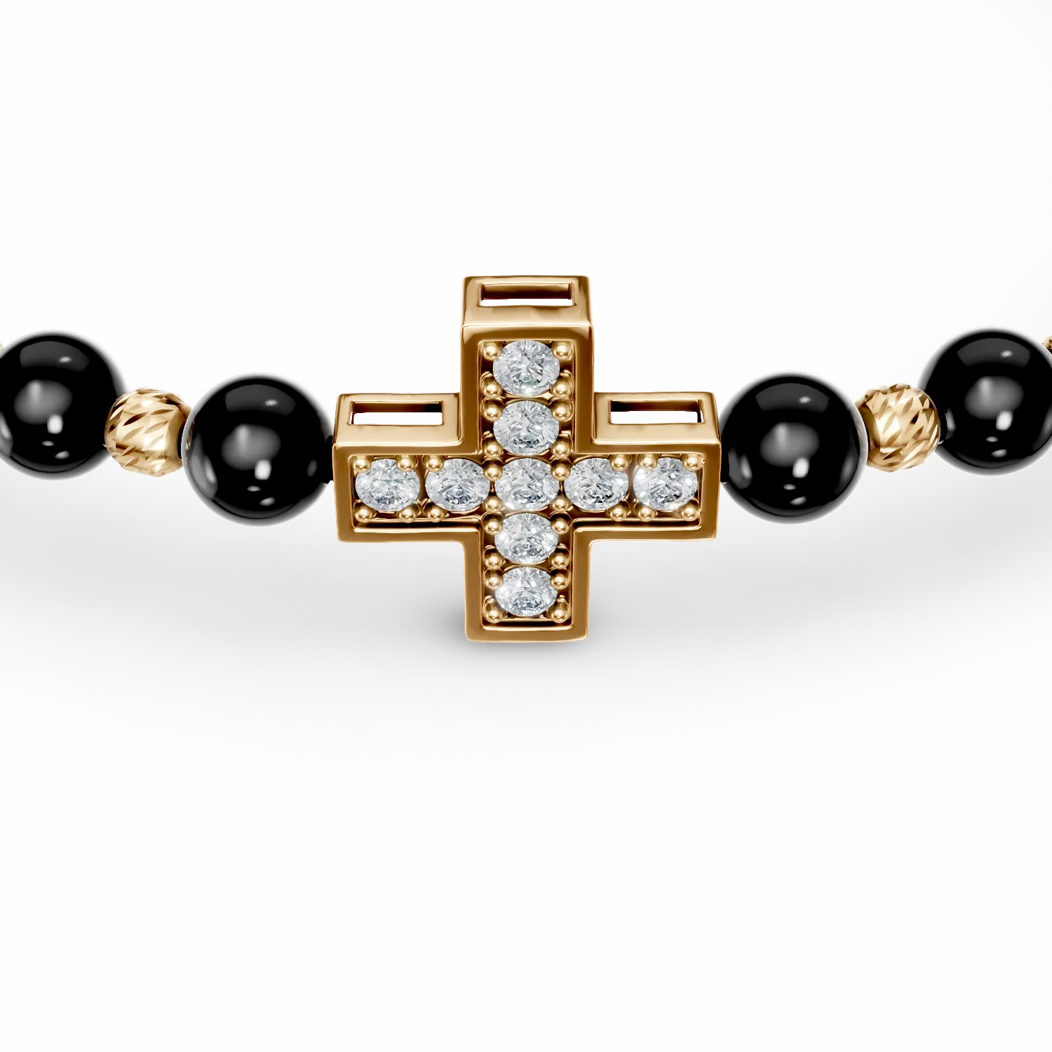 Bransoletka ze sznurka z żółtego złota