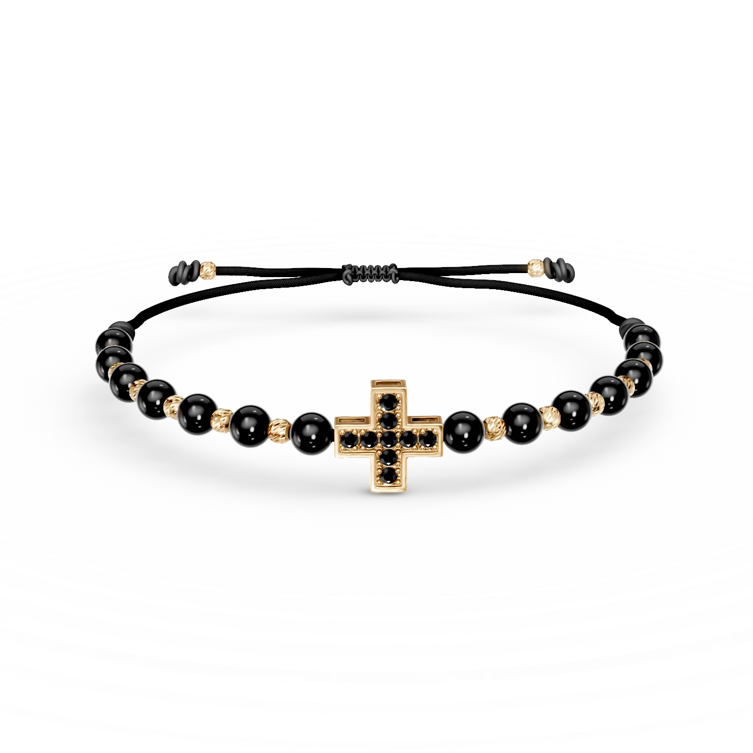 Bransoletka ze sznurka z żółtego złota-197521