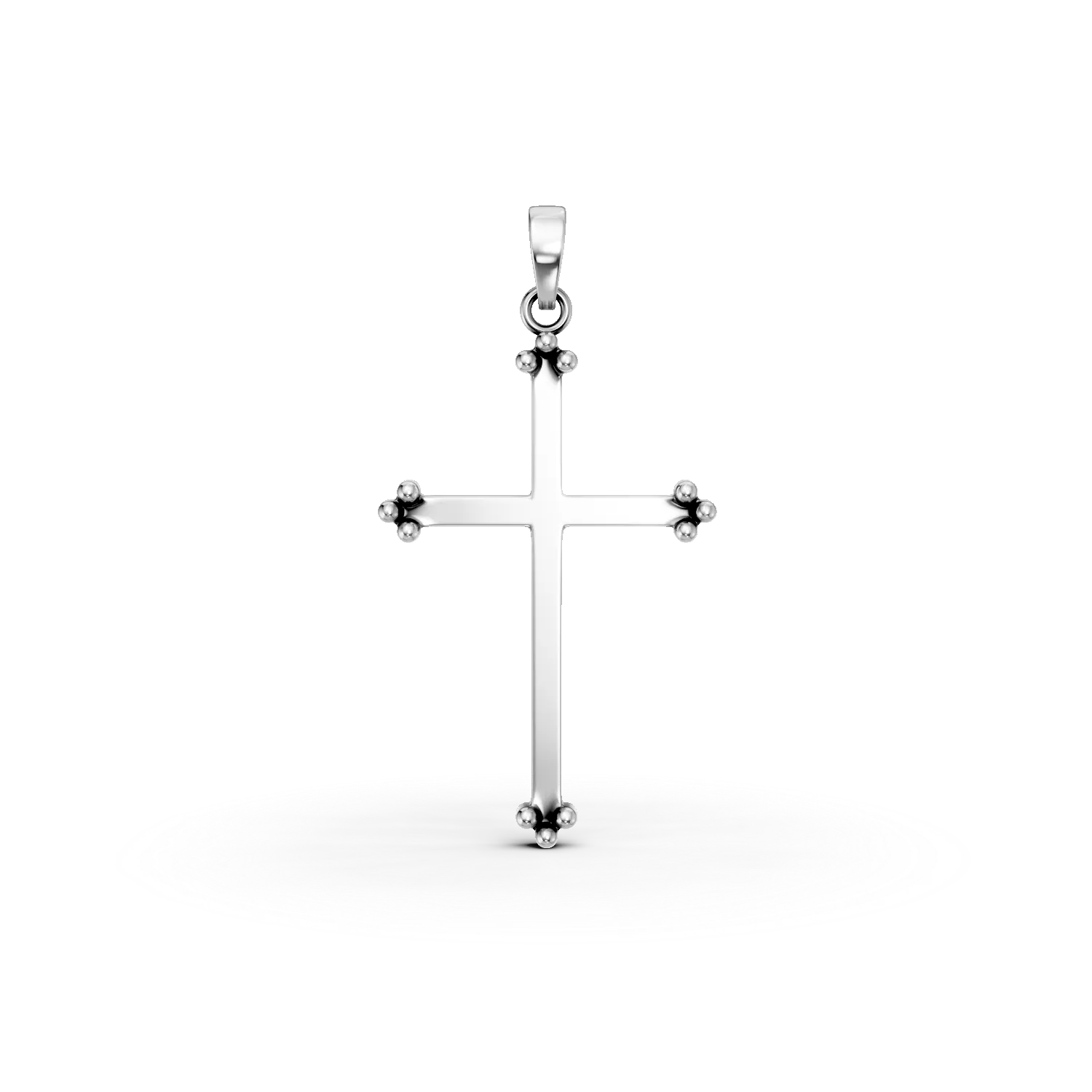 Pandantiv cruce din aur alb