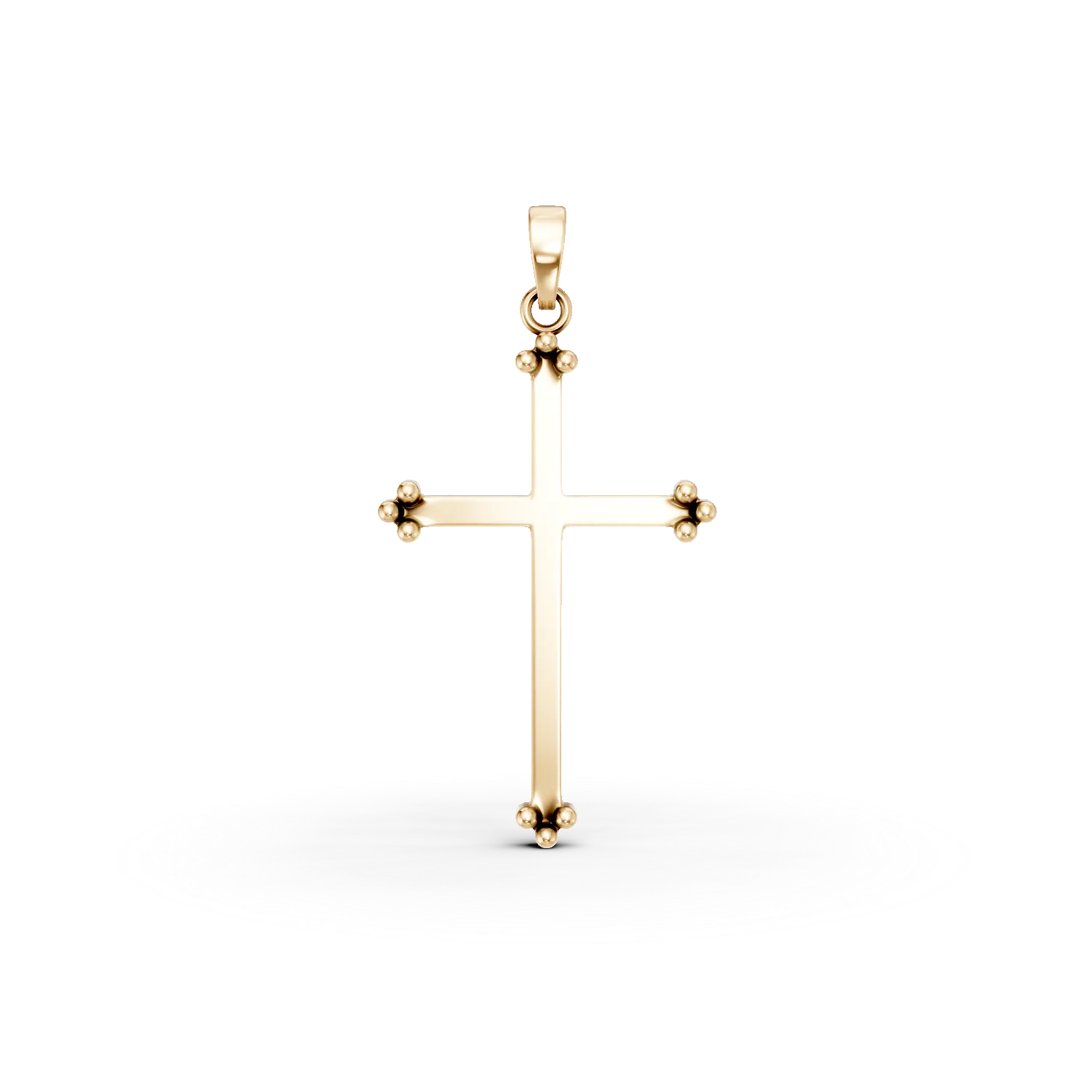 Pandantiv cruce din aur galben