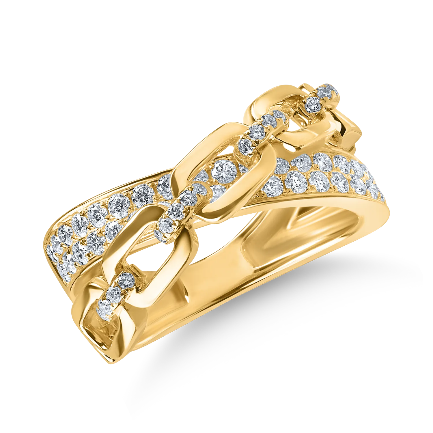 Inel din aur galben cu diamante de 0.6ct