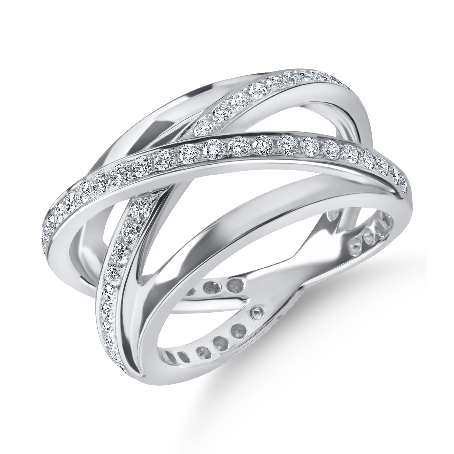 Inel din aur alb cu diamante de 0.5ct