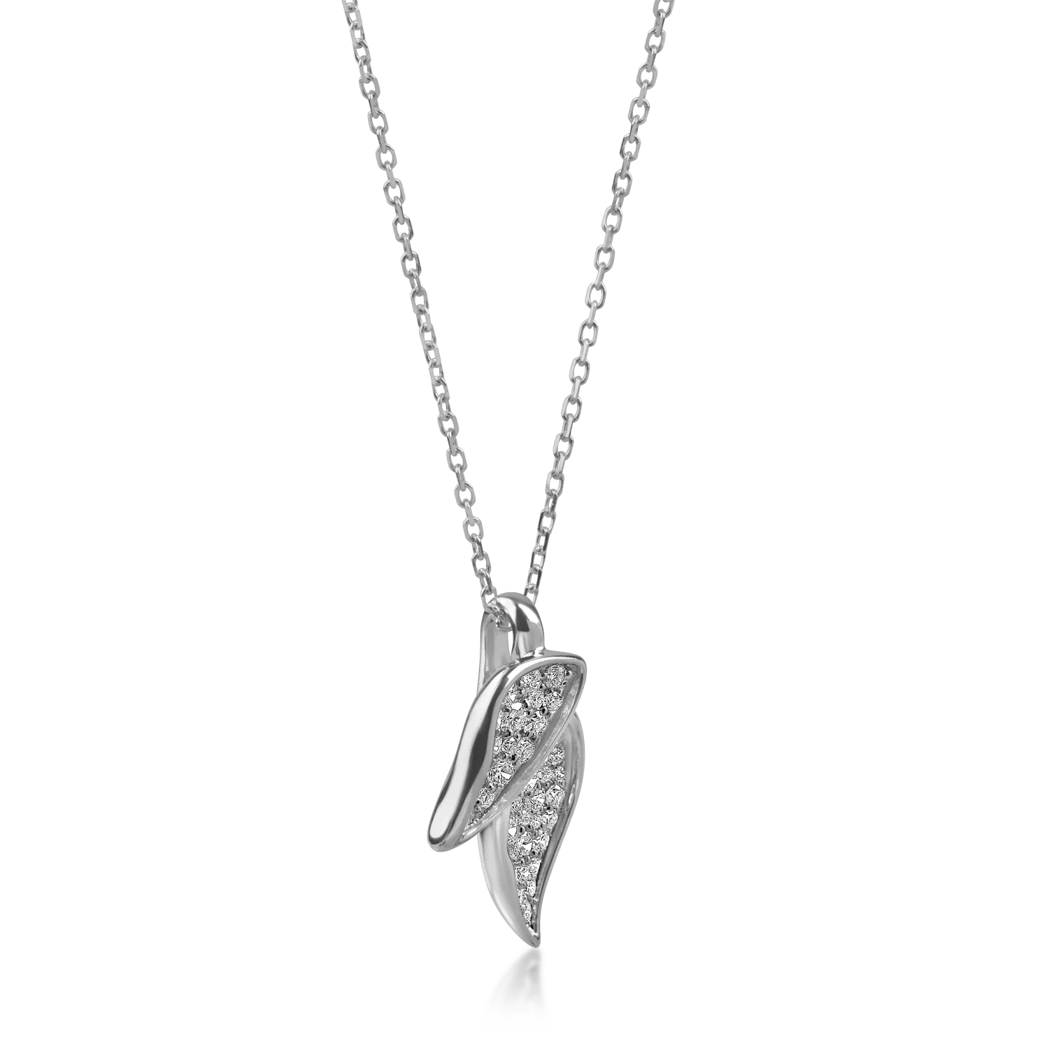 White gold pendant necklace with diamonds 0.32ct