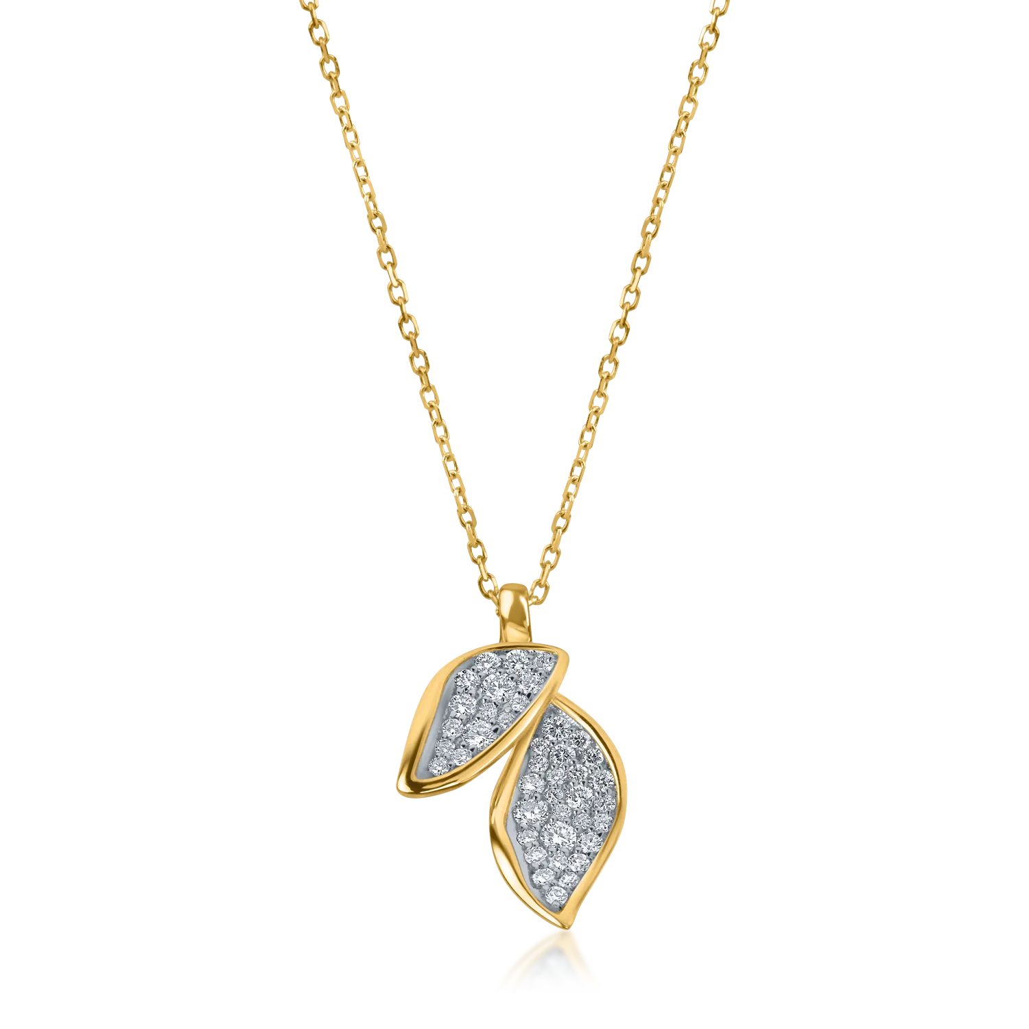 Teilor Lant cu pandantiv din aur galben cu diamante de 0.33ct