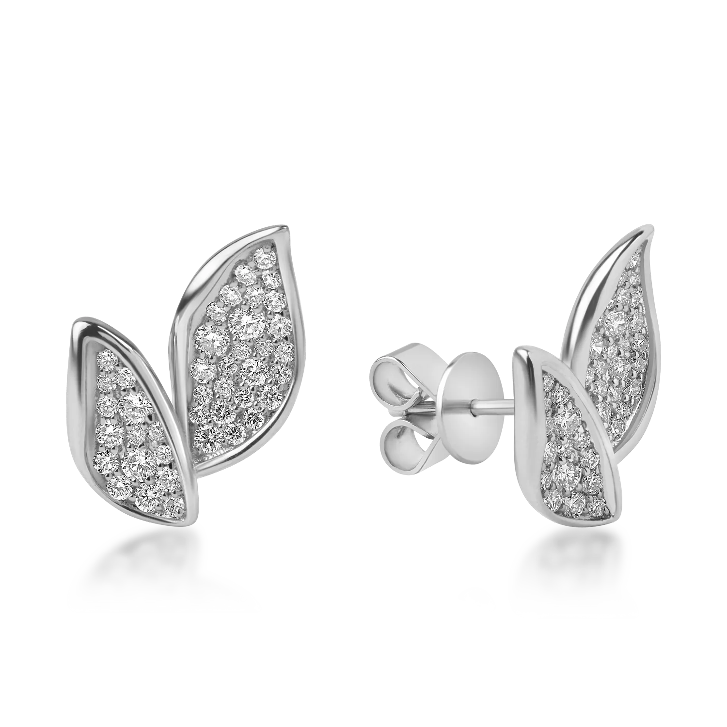 Teilor Cercei din aur alb cu diamante de 0.57ct