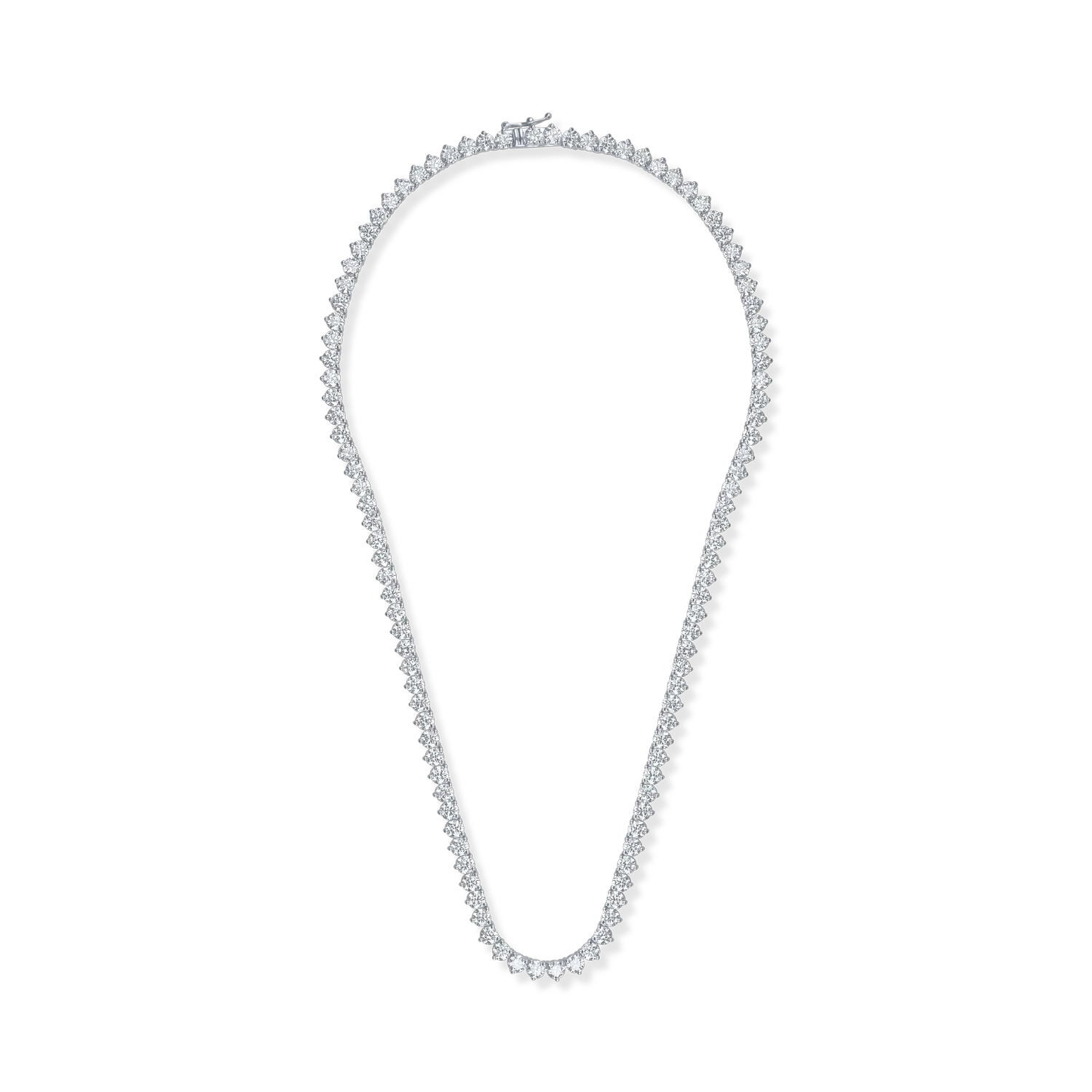 Teilor Colier tennis din aur alb cu diamante de 18.01ct
