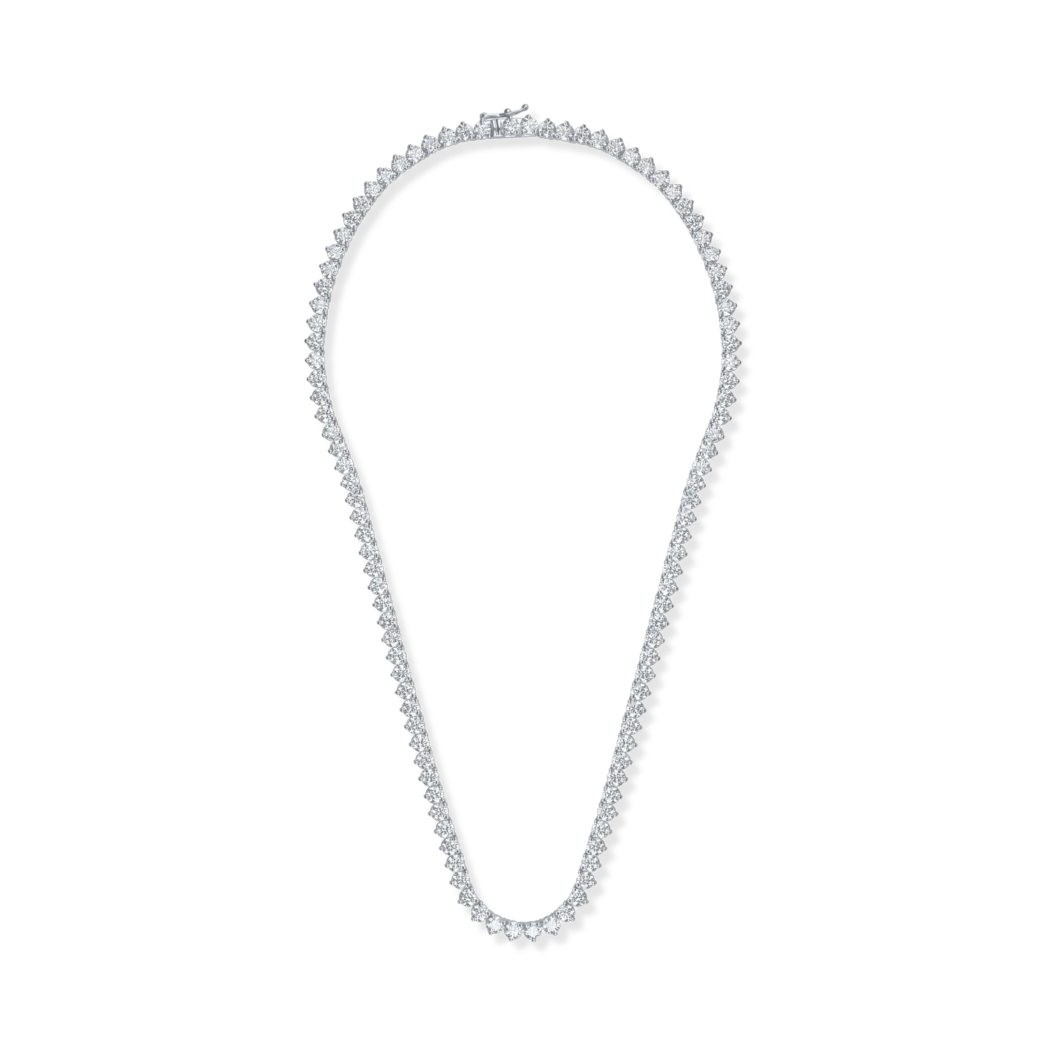 Teilor Colier tennis din aur alb cu diamante de 20.45ct