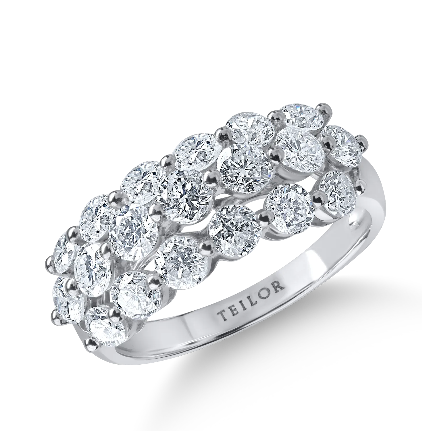 Inel din aur alb cu diamante de 2.3ct