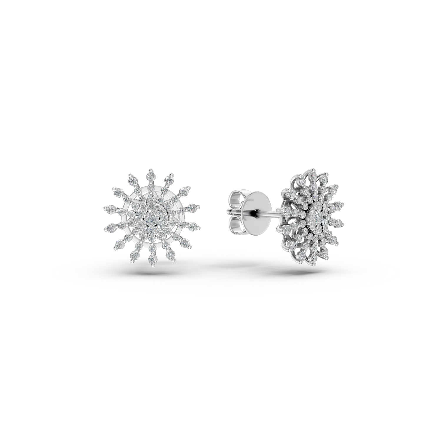 Cercei din aur alb cu diamante de 0.67ct