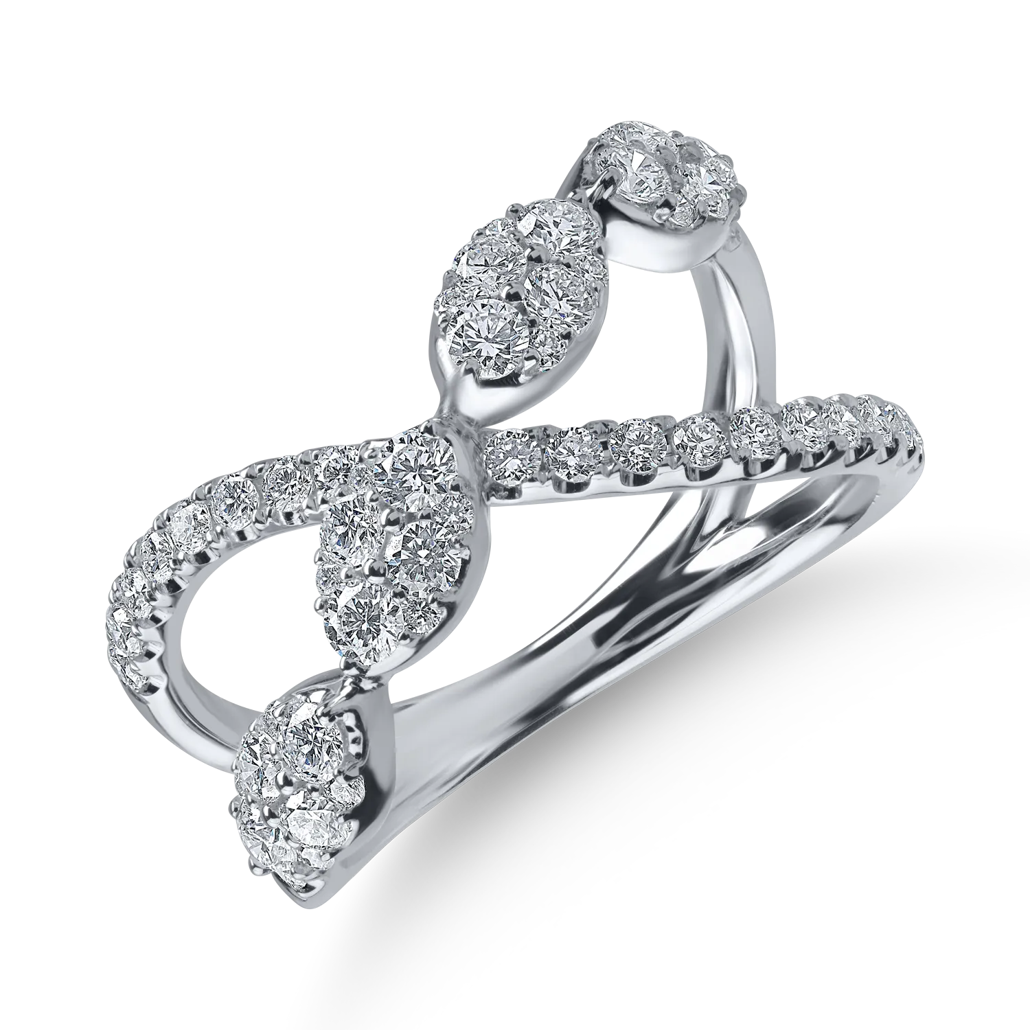 Inel din aur alb cu diamante de 0.86ct