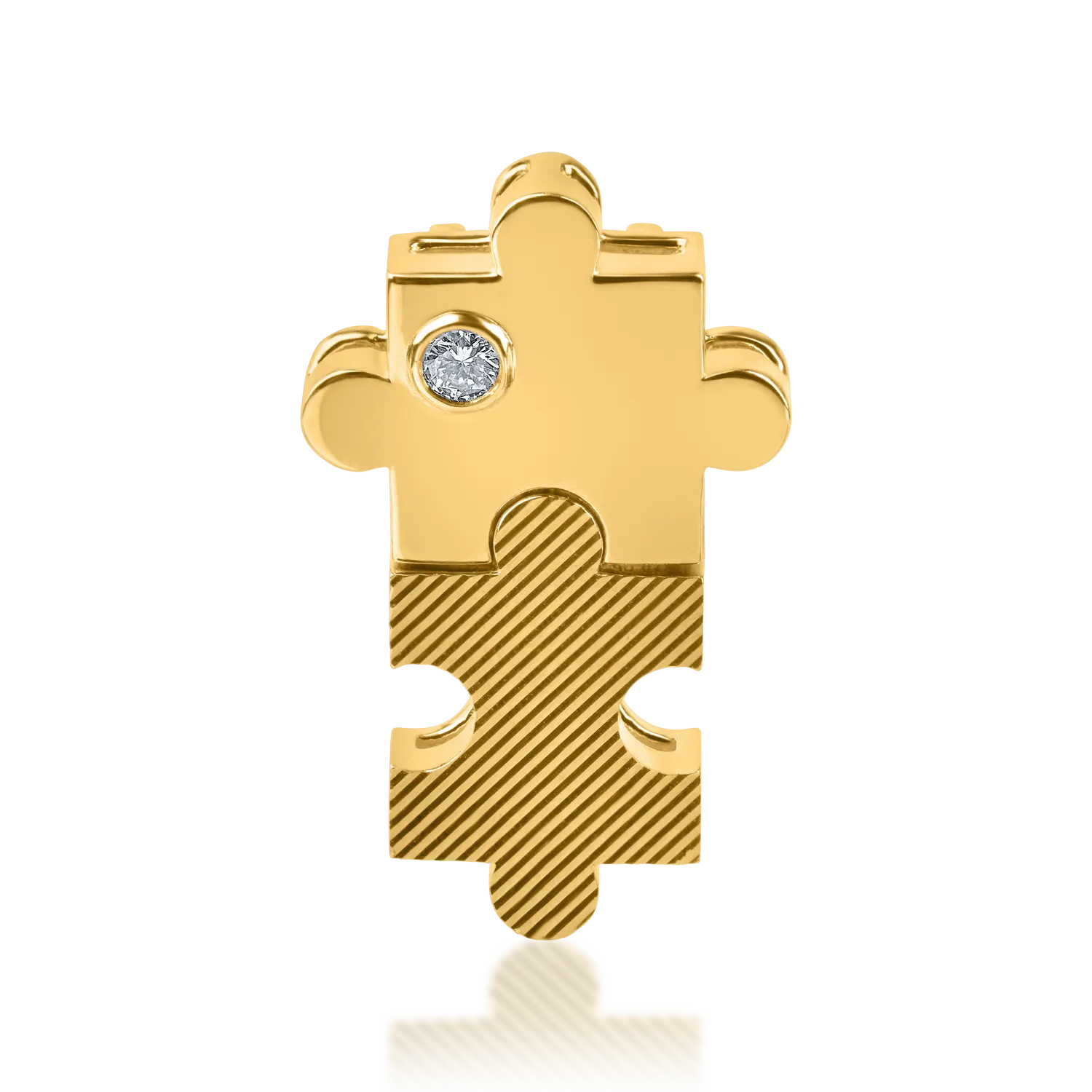 Teilor Pandantiv piese puzzle din aur galben cu diamante de 0.03ct
