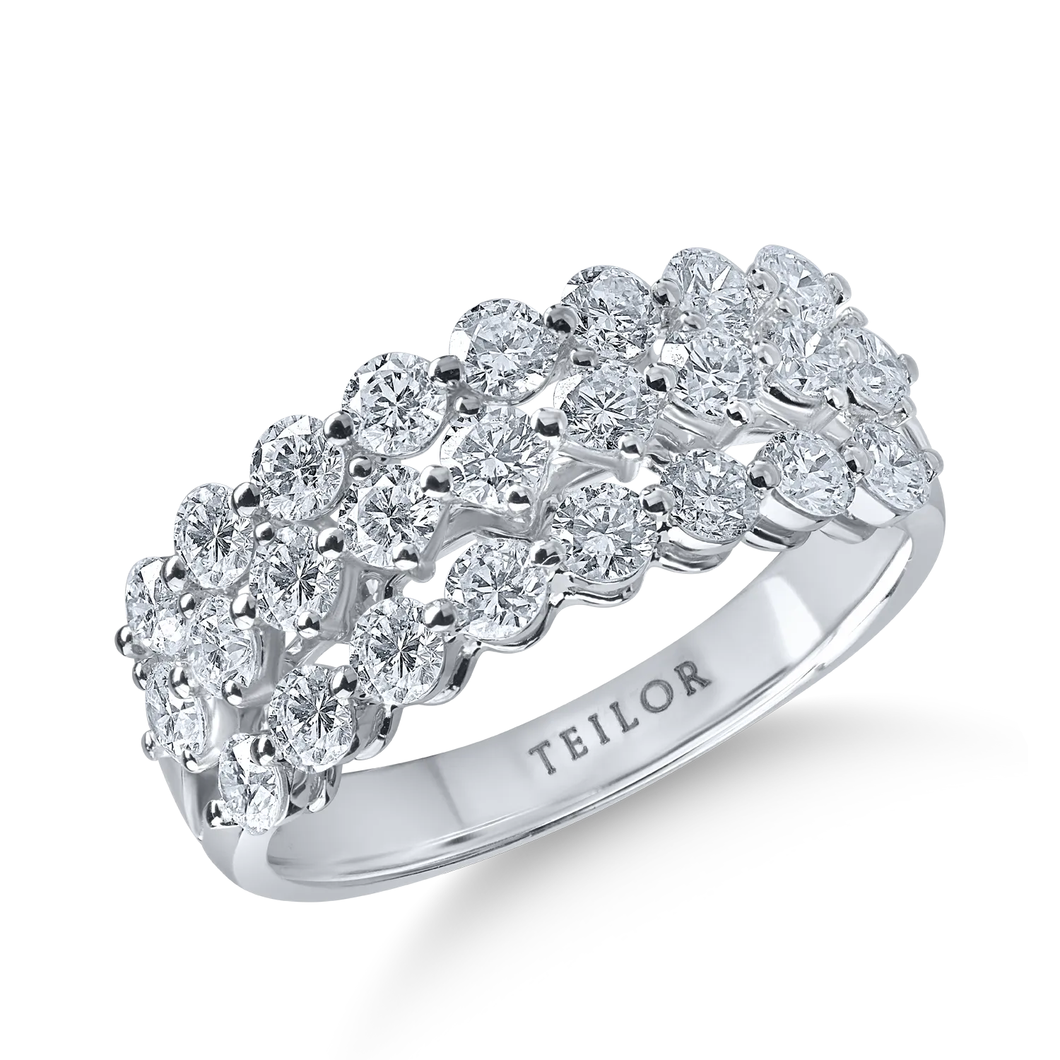 Inel din aur alb cu diamante de 1.65ct