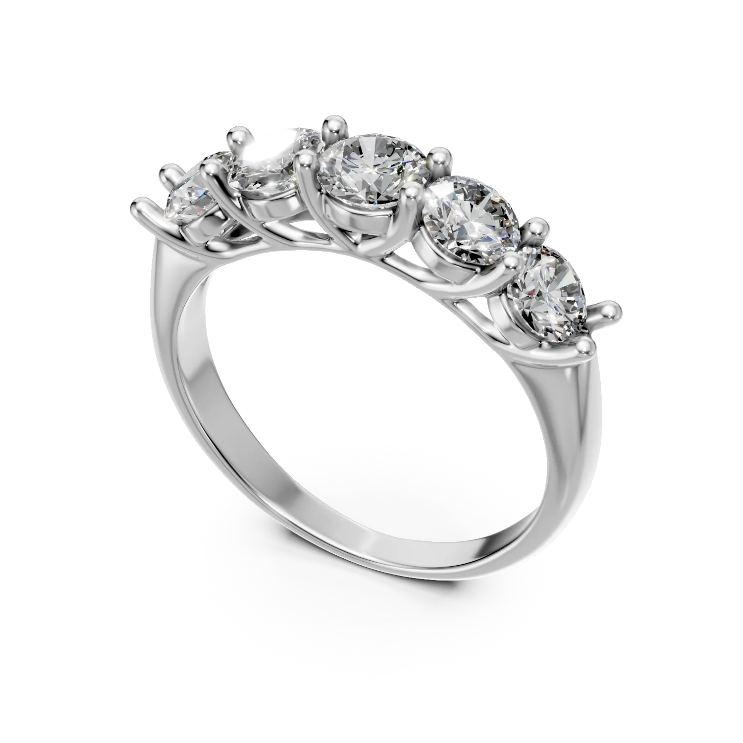 White gold ring with diamonds 1.58ct