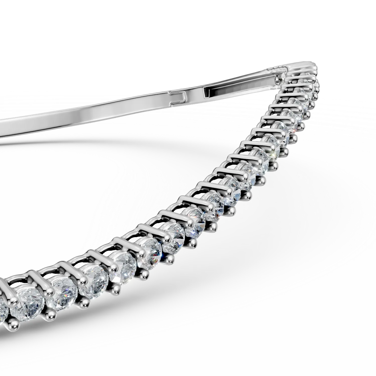 White gold bangle bracelet with diamonds 0.63ct