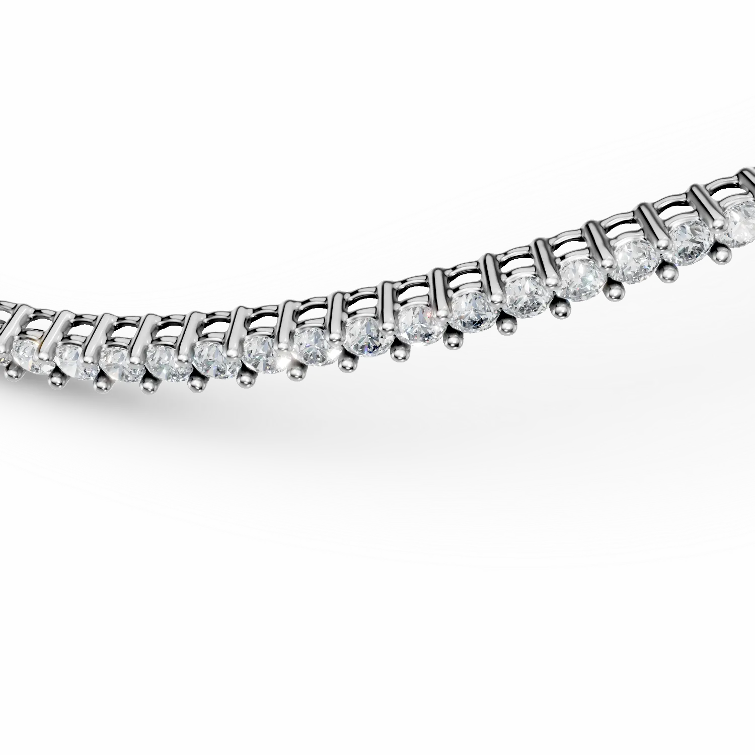 White gold bangle bracelet with diamonds 0.63ct