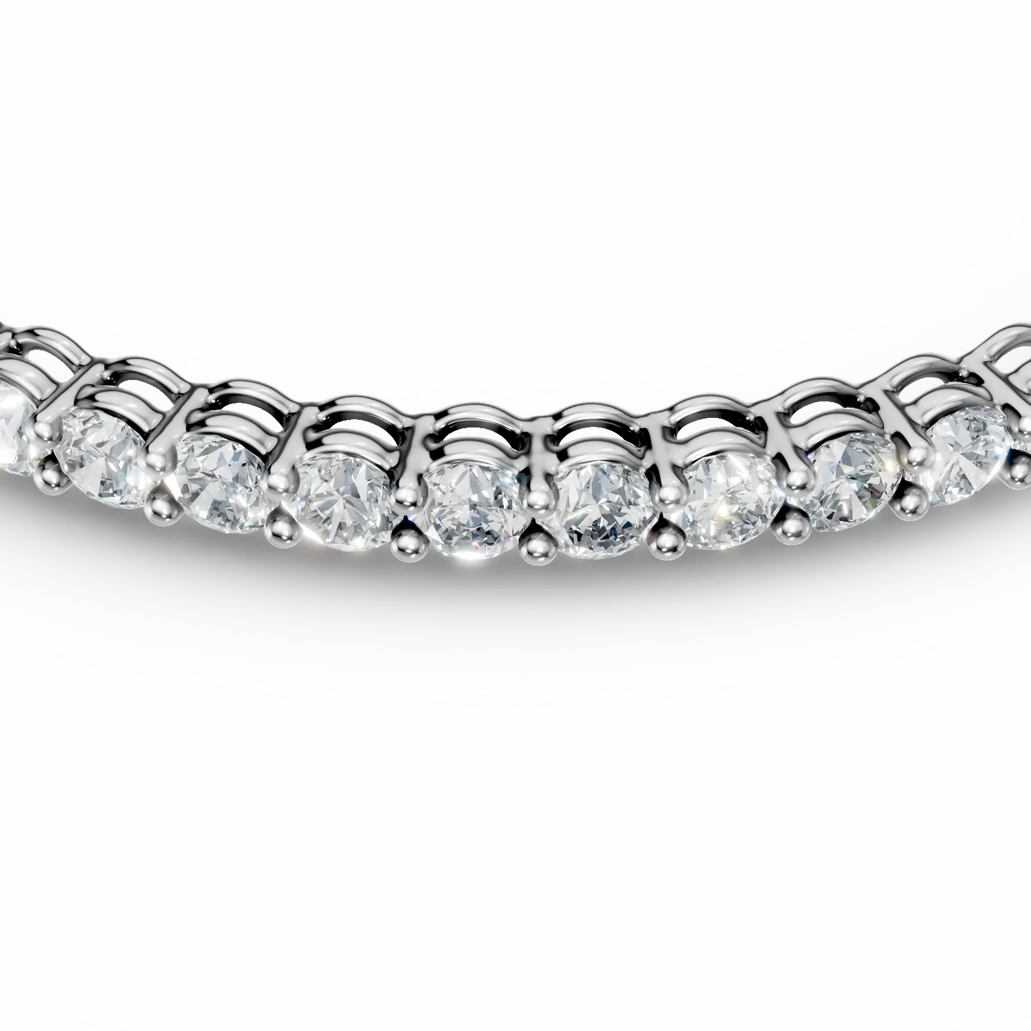 White gold bangle bracelet with diamonds 2.68ct